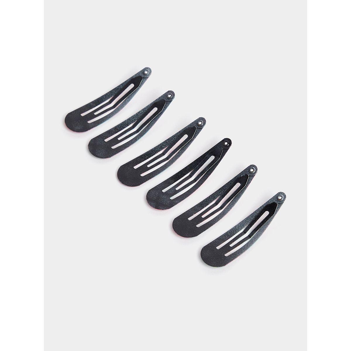 Styli Set of 6 - Checked Print Hair Clip-women-hairaccessories-clips-image-3