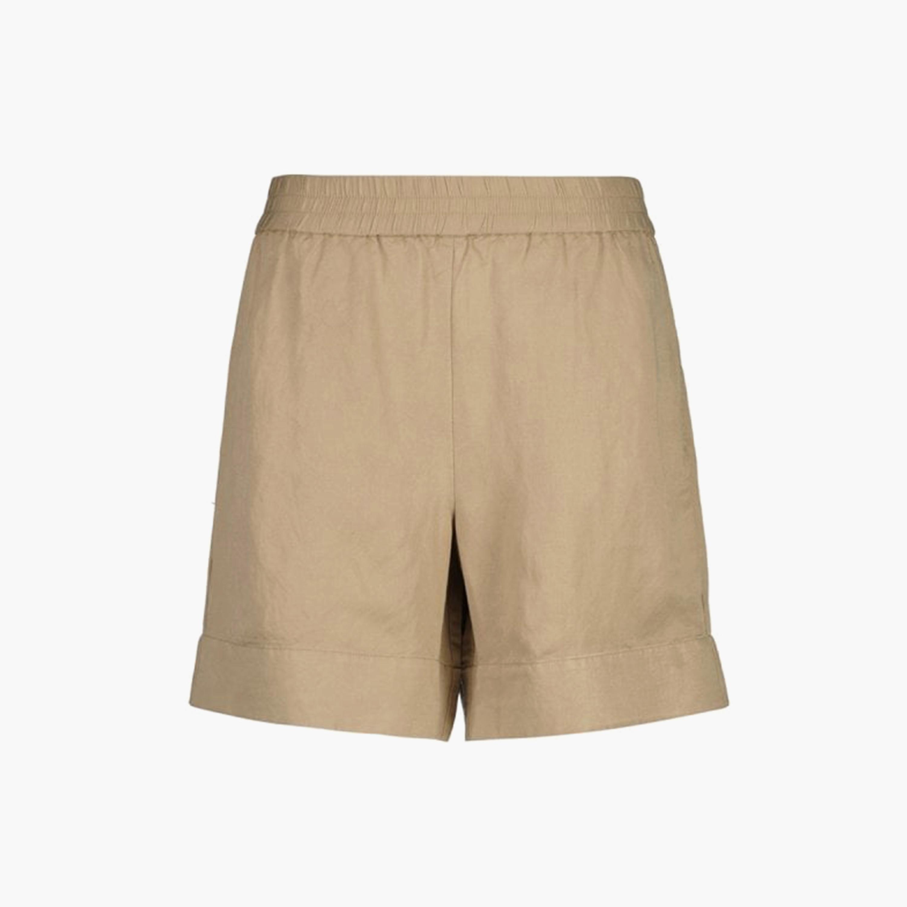 Gant Plain Mid-Rise Elasticated Waist Shorts-women-clothing-bottoms-shorts-image-1