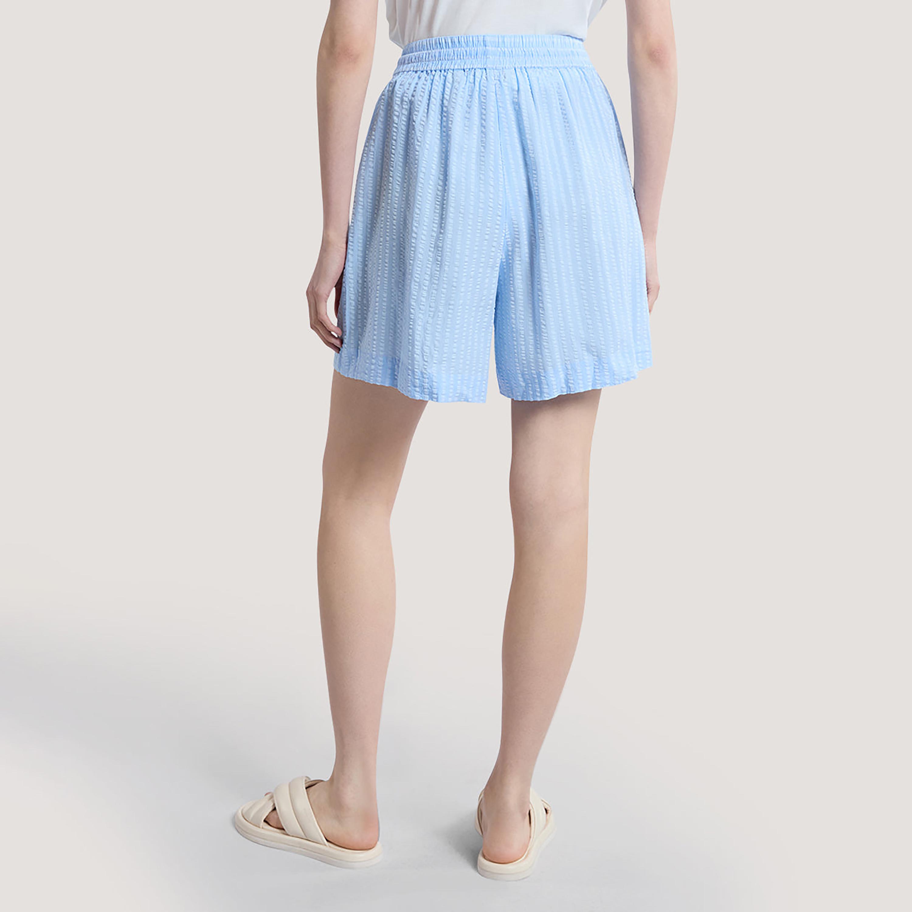 Gant Striped Seersucker Mid Rise Drawstring Waist Women's Shorts-women-clothing-bottoms-shorts-image-4