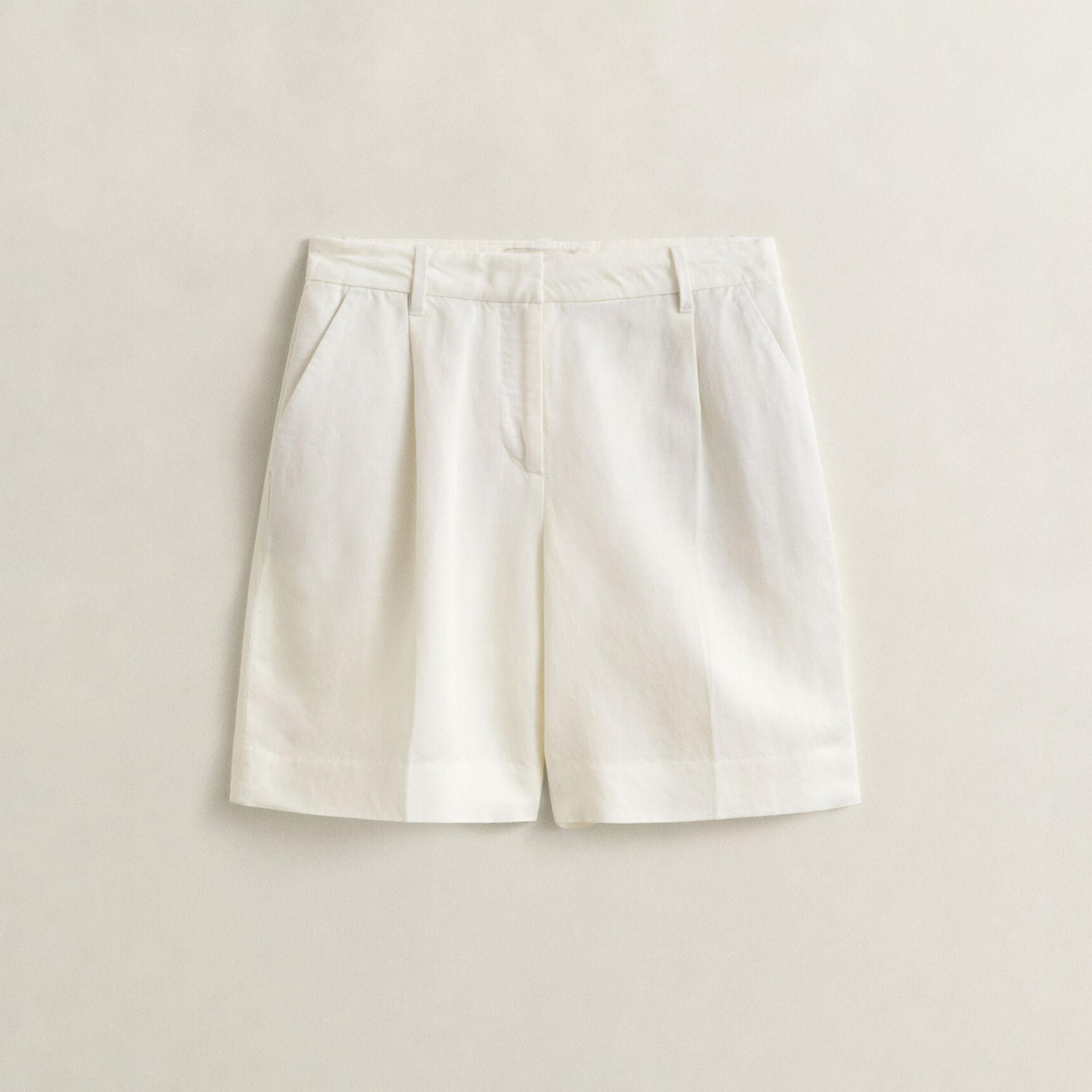 Gant Plain Mid Rise Zip Fly and Hook & Bar Closure Women' Shorts-women-clothing-bottoms-shorts-image-5