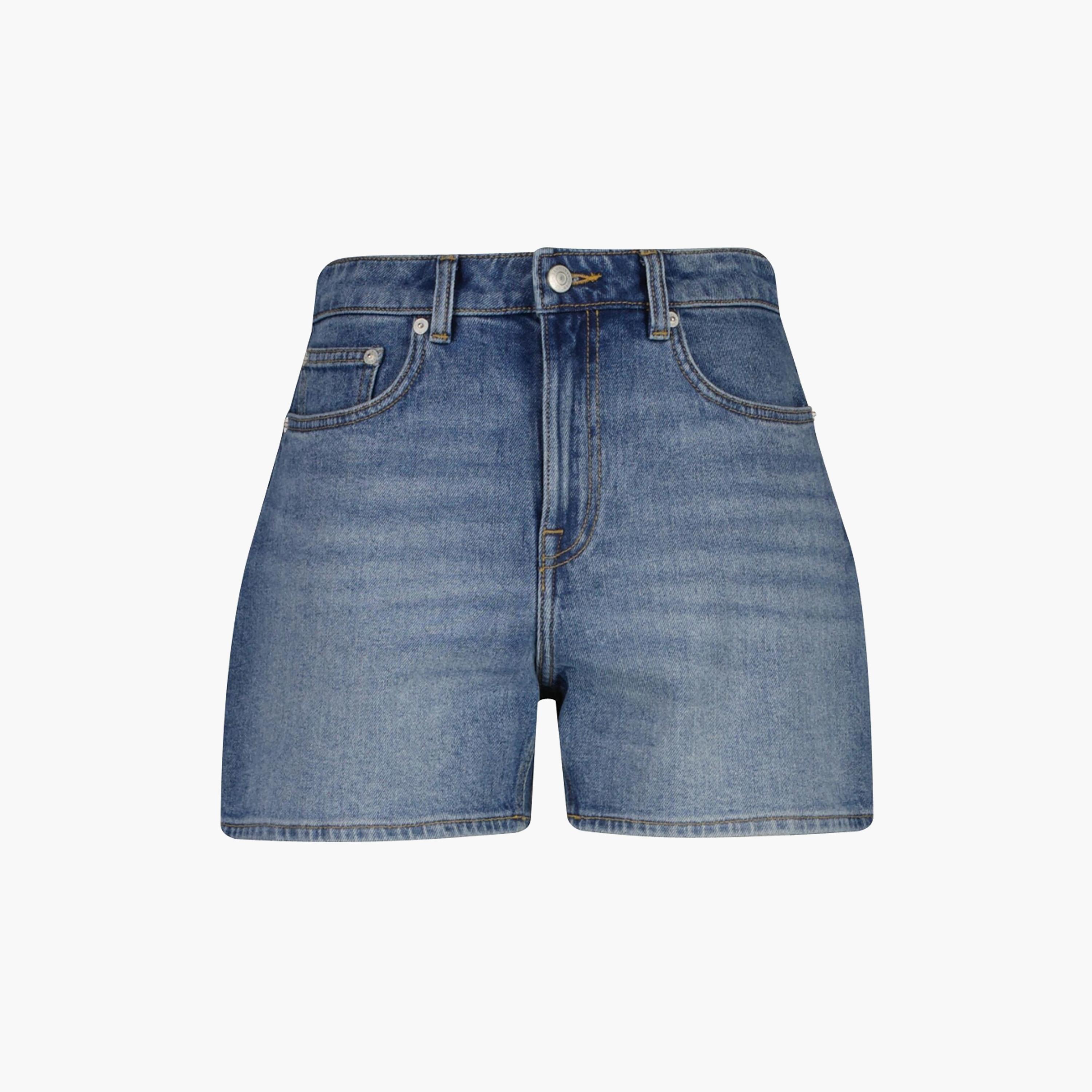 Gant Plain High-Rise Button & Zip Fly Women's Denim Shorts-women-clothing-bottoms-shorts-image-6
