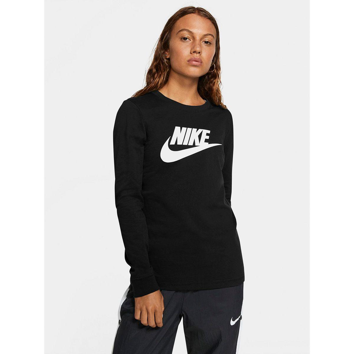 Nike Essential Long Sleeves Icon Futura Printed T-shirt-women-clothing-tshirts-image-2