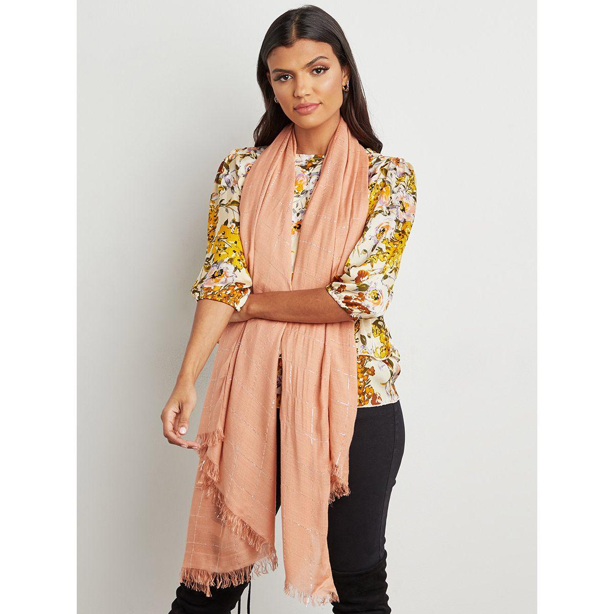 شال مطبوع بحواف مزينة من ستايلي-women-winterwear-scarves-image-2