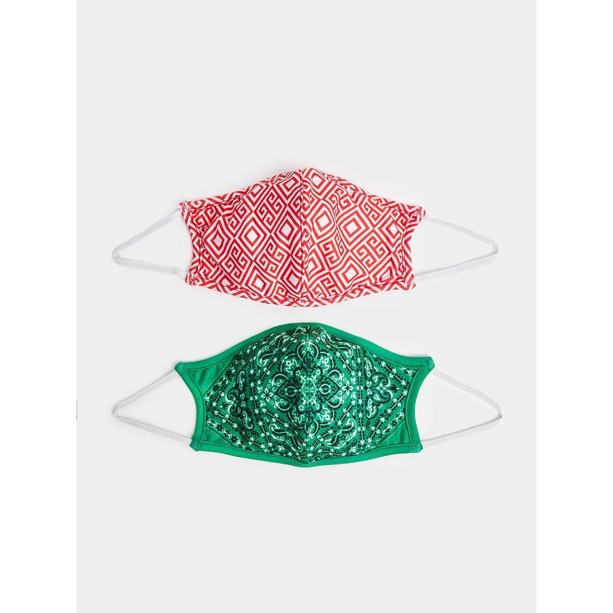 مجموعة من 2 قناع وجه مطبوع من ستايلي-women-clothingaccessories-fashionmasks-image-1