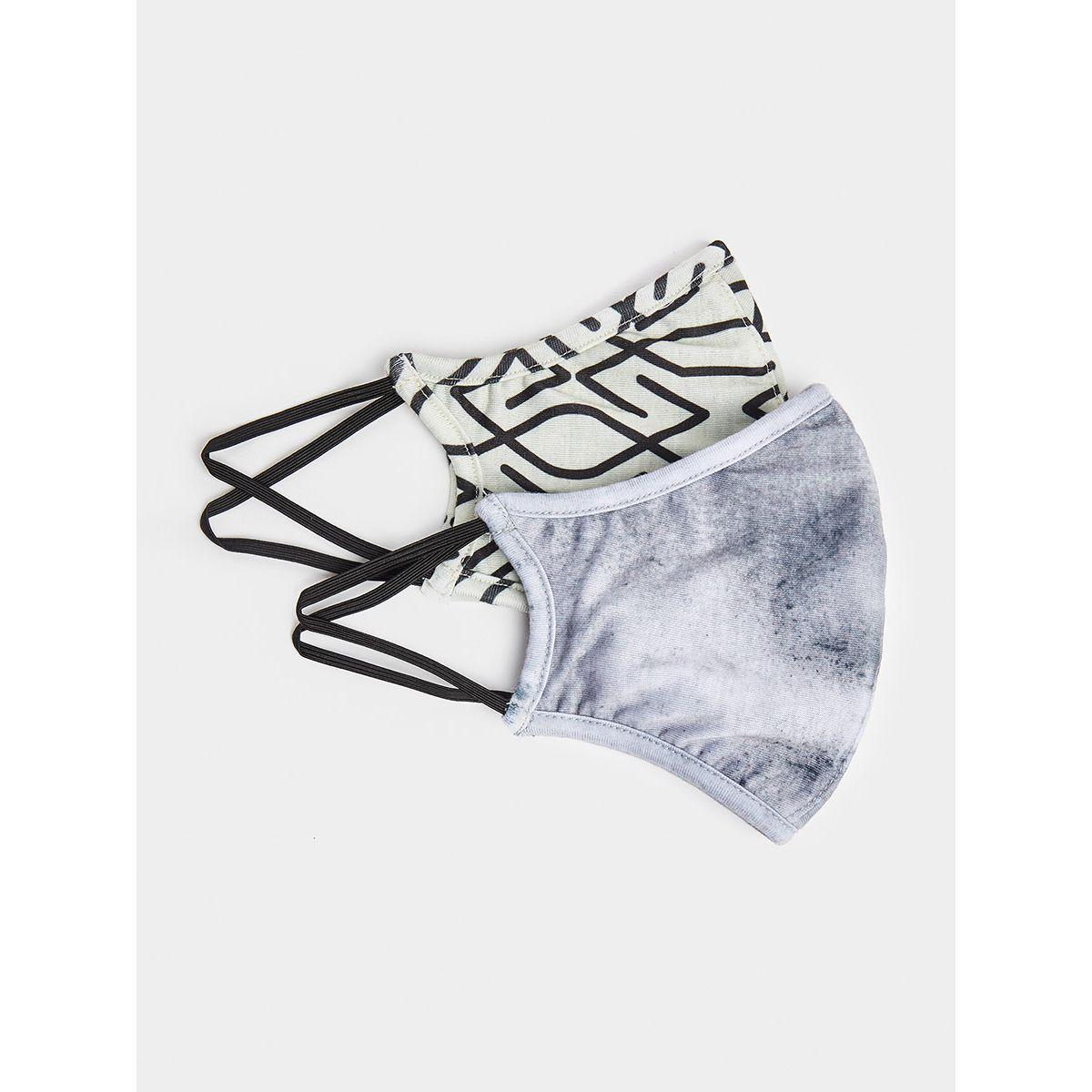 Styli Pack of 2 - Tie Dye Printed Face Mask with Elasticated Straps-women-clothingaccessories-fashionmasks-image-1