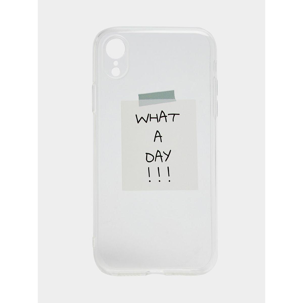 Styli What A Day Slogan Print Soft iPhone Case-electronics-phones-image-1
