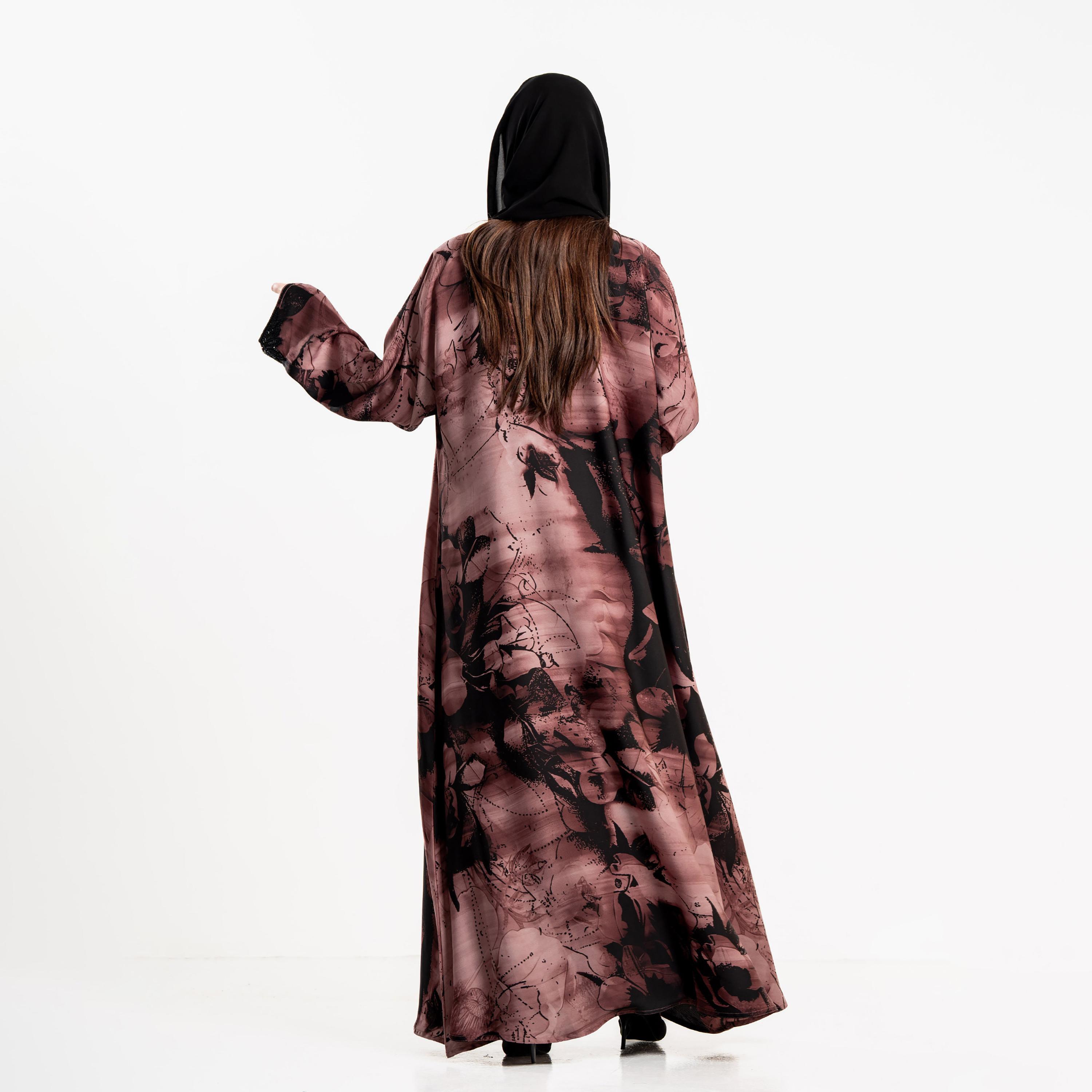 عباءة كلوش "كلاود" بطبعة زهور مع حجاب للنساء من زاهية-women-arabicclothing-abayas-image-4