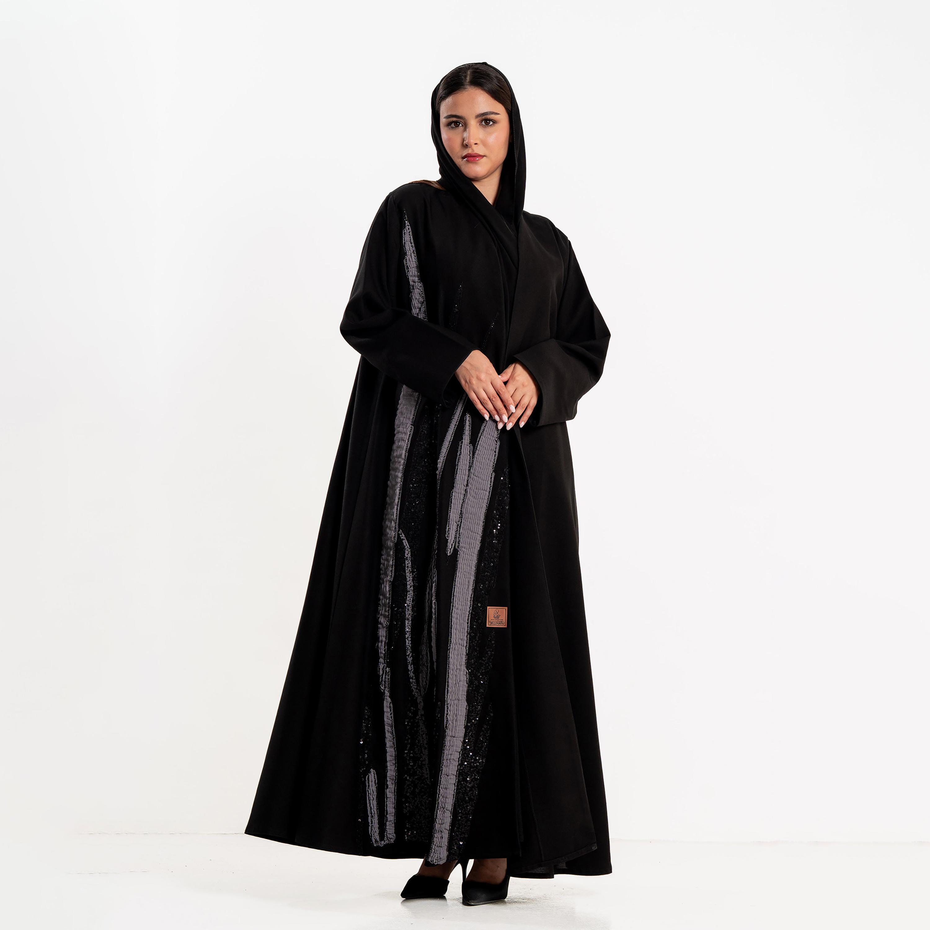 Zahiyh Sequined Women's Abaya with Hijab-women-arabicclothing-abayas-image-2
