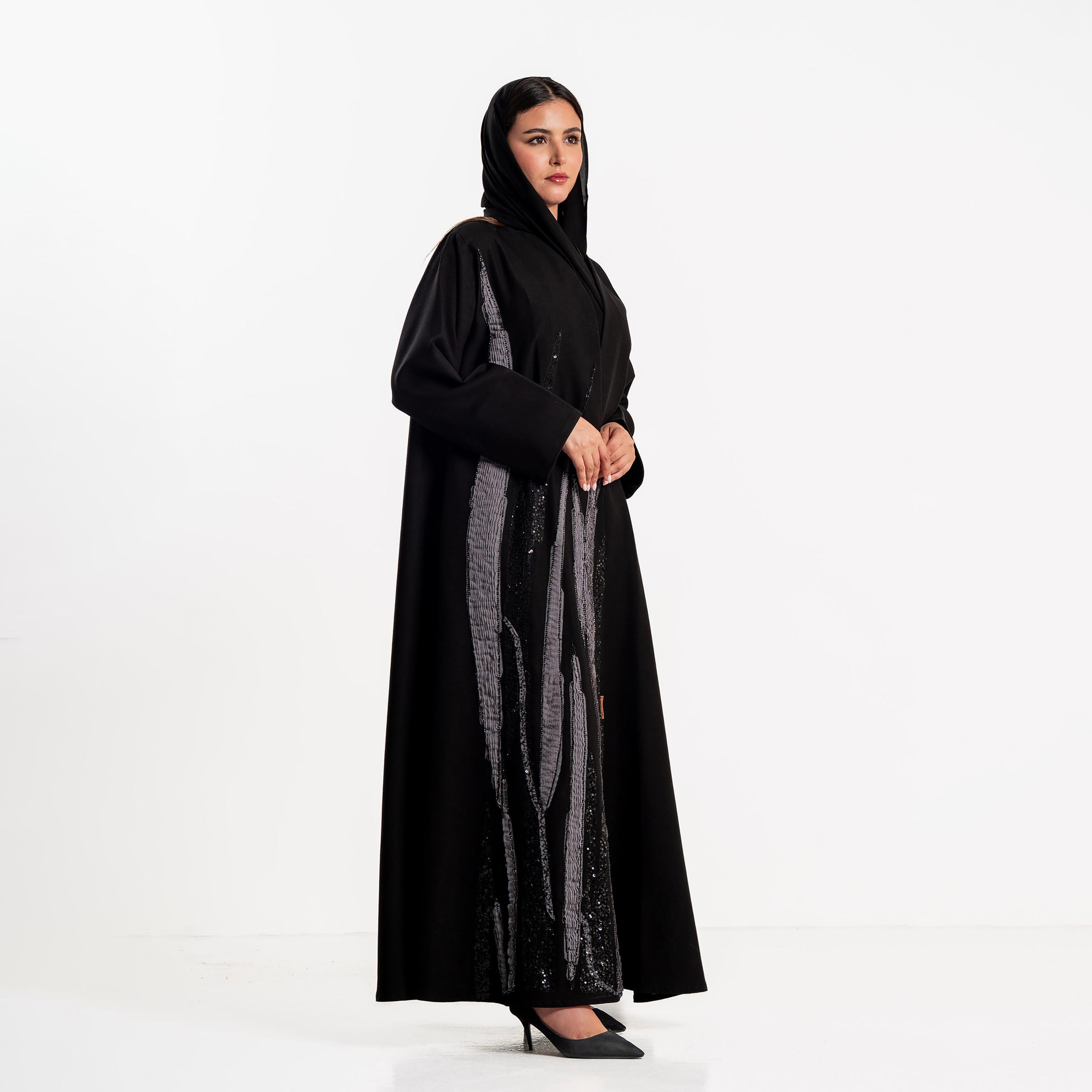Zahiyh Sequined Women's Abaya with Hijab-women-arabicclothing-abayas-image-4