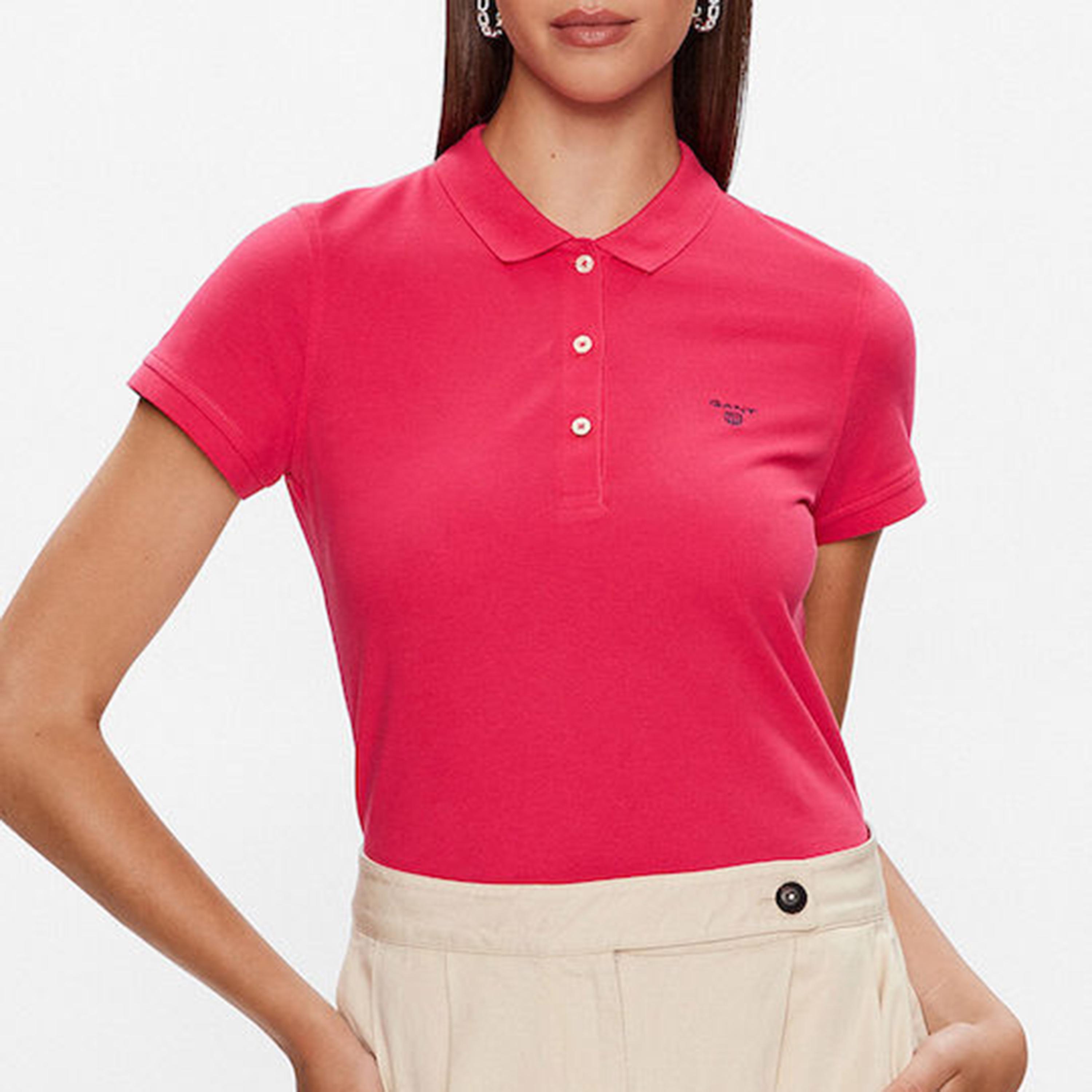 Gant Logo Detail Collared Short Sleeves Polo T-Shirt-women-clothing-tshirts-image-1