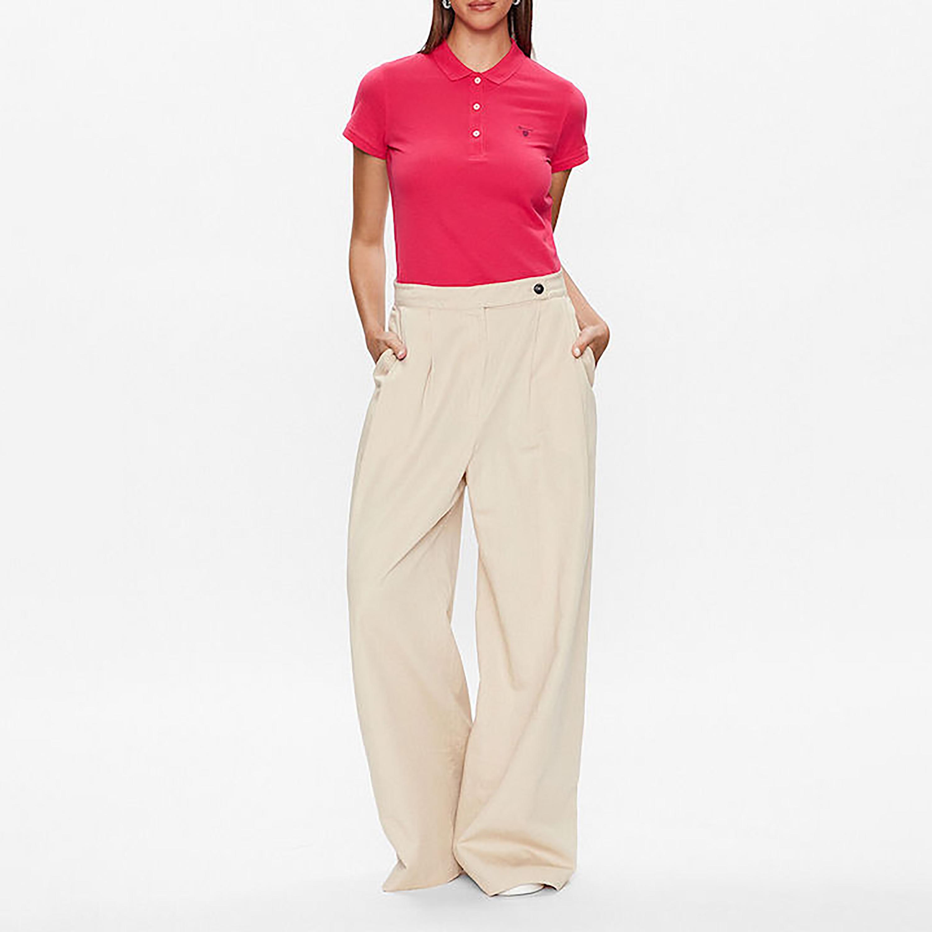 Gant Logo Detail Collared Short Sleeves Polo T-Shirt-women-clothing-tshirts-image-2
