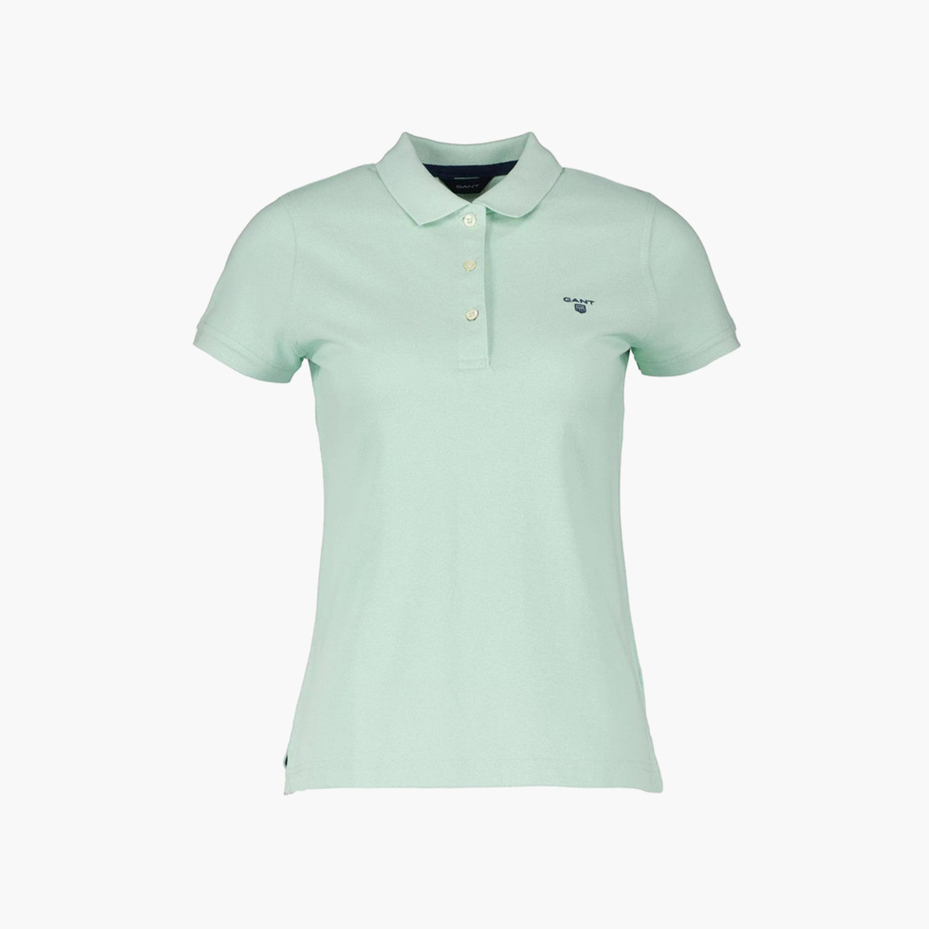 Gant Logo Detail Collared Short Sleeves Polo T-Shirt-women-clothing-tshirts-image-1