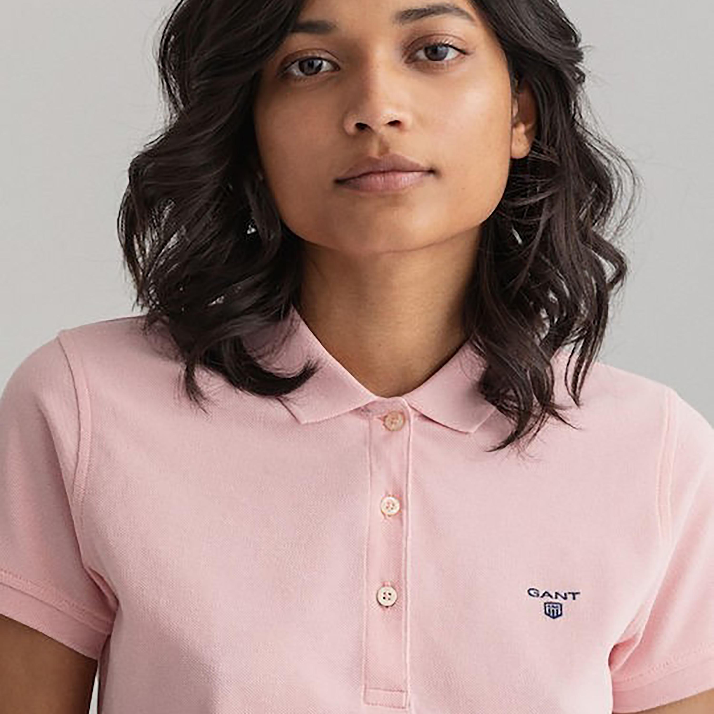 Gant Logo Detail Collared Short Sleeves Polo T-Shirt-women-clothing-tshirts-image-2