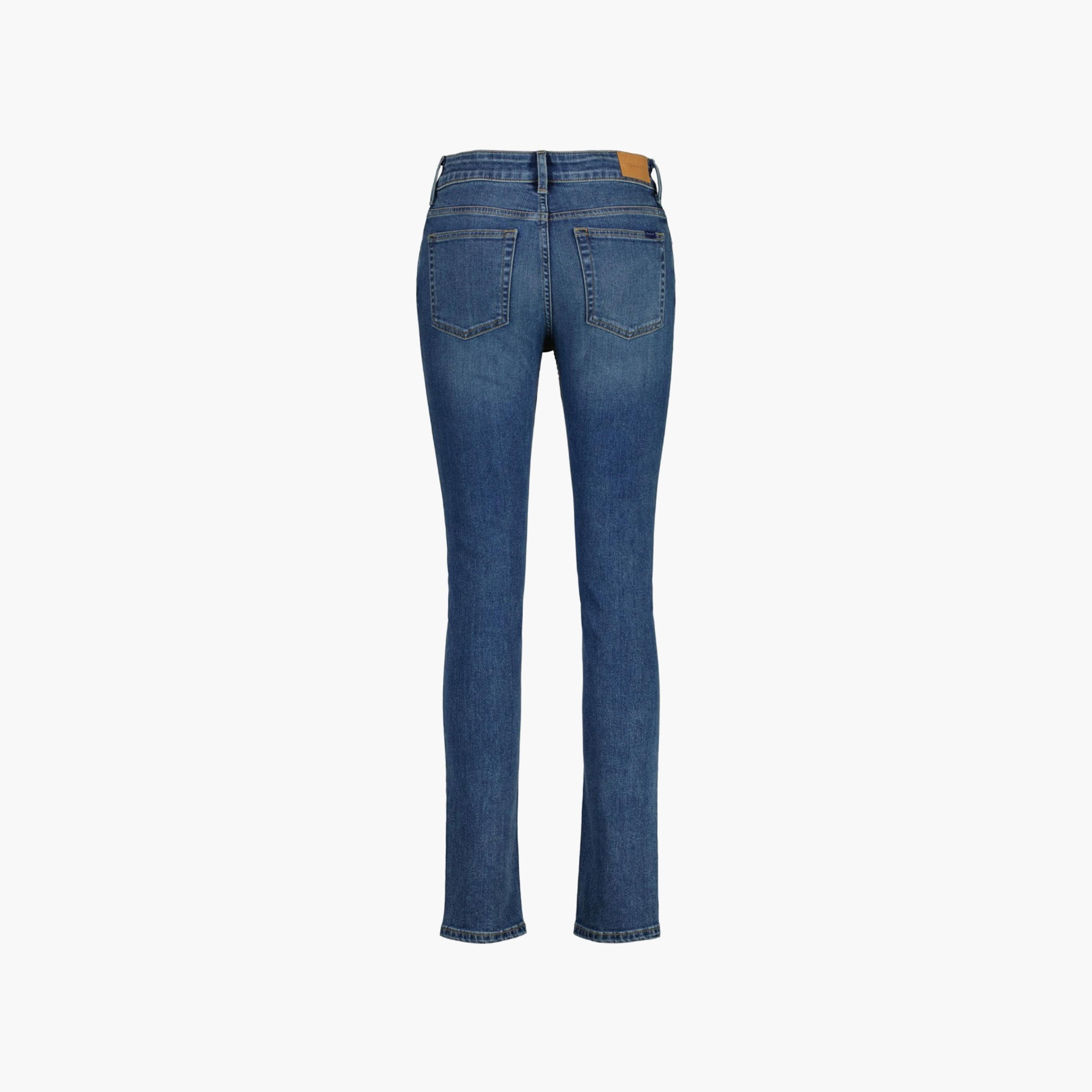 Gant Straight Fit Mid-Rise Jeans with 5 Pockets-women-clothing-bottoms-jeans-image-2