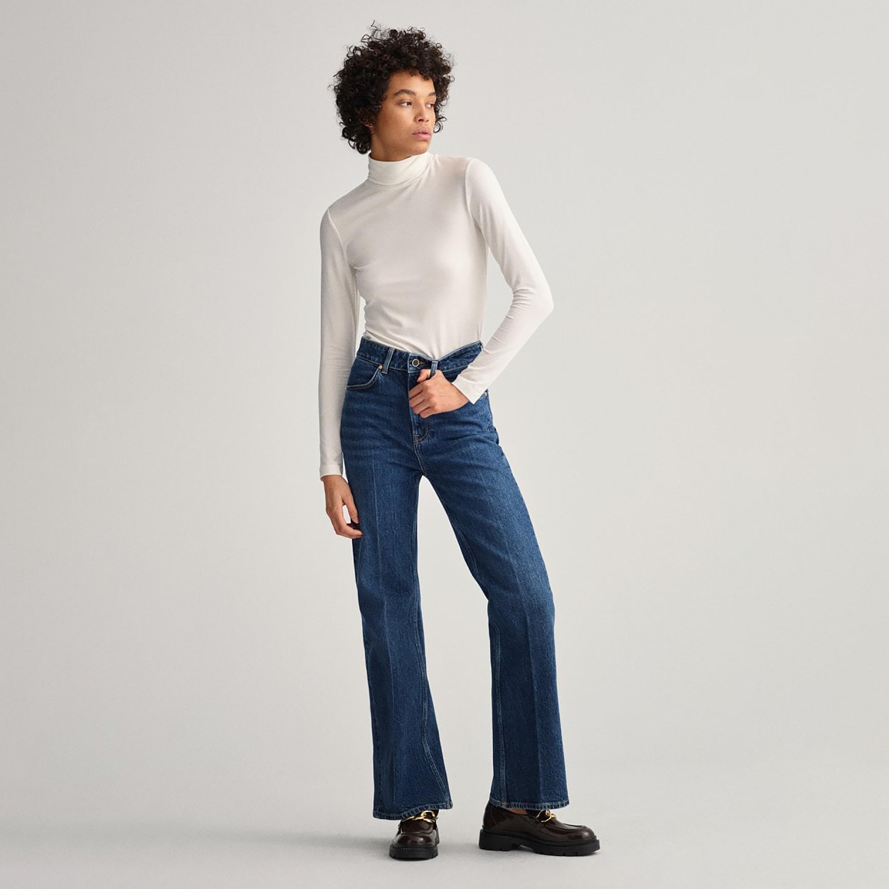 Gant Straight Fit Mid-Rise Jeans with 5 Pockets-women-clothing-bottoms-jeans-image-2