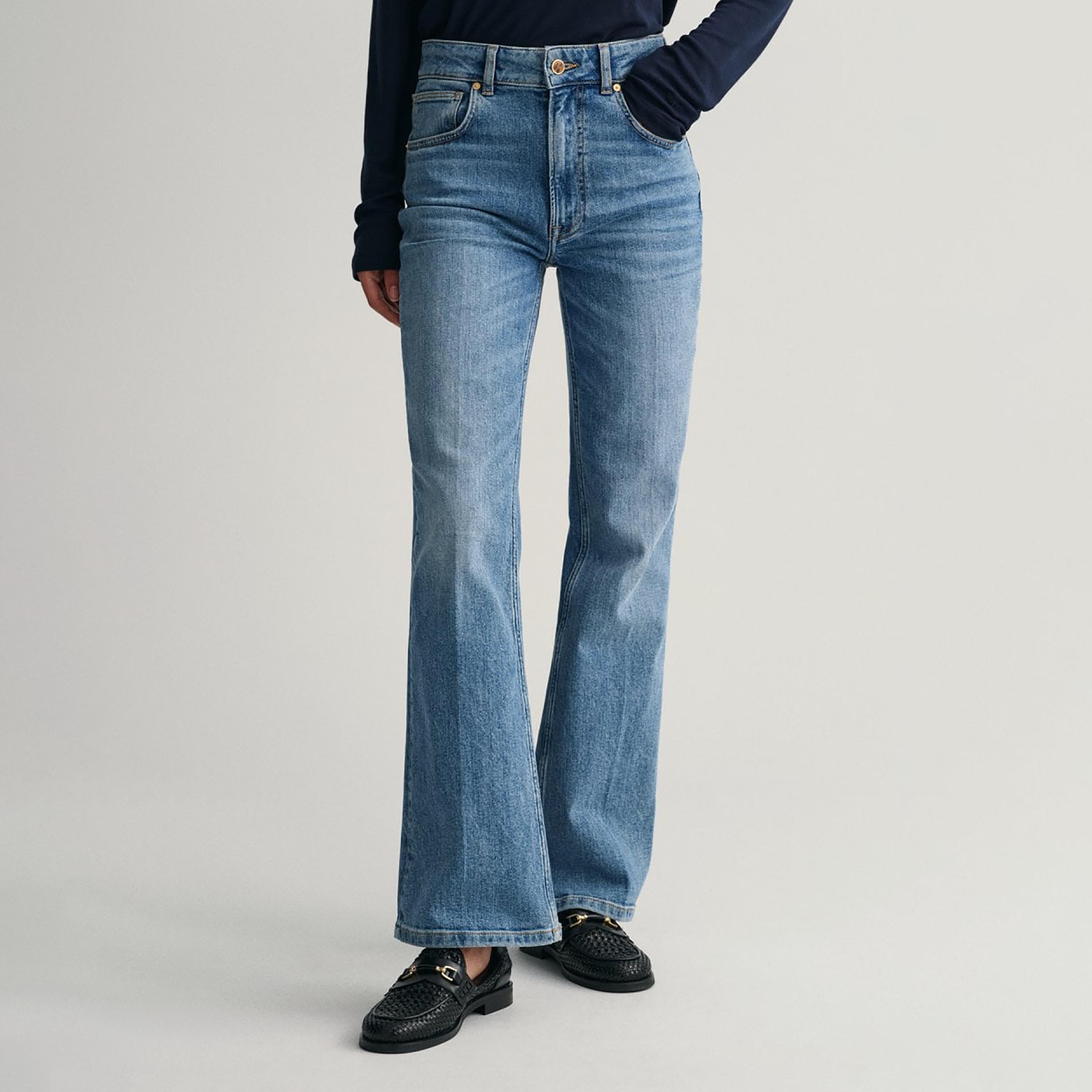Gant Straight Fit Mid-Rise Jeans with 5 Pockets-women-clothing-bottoms-jeans-image-1