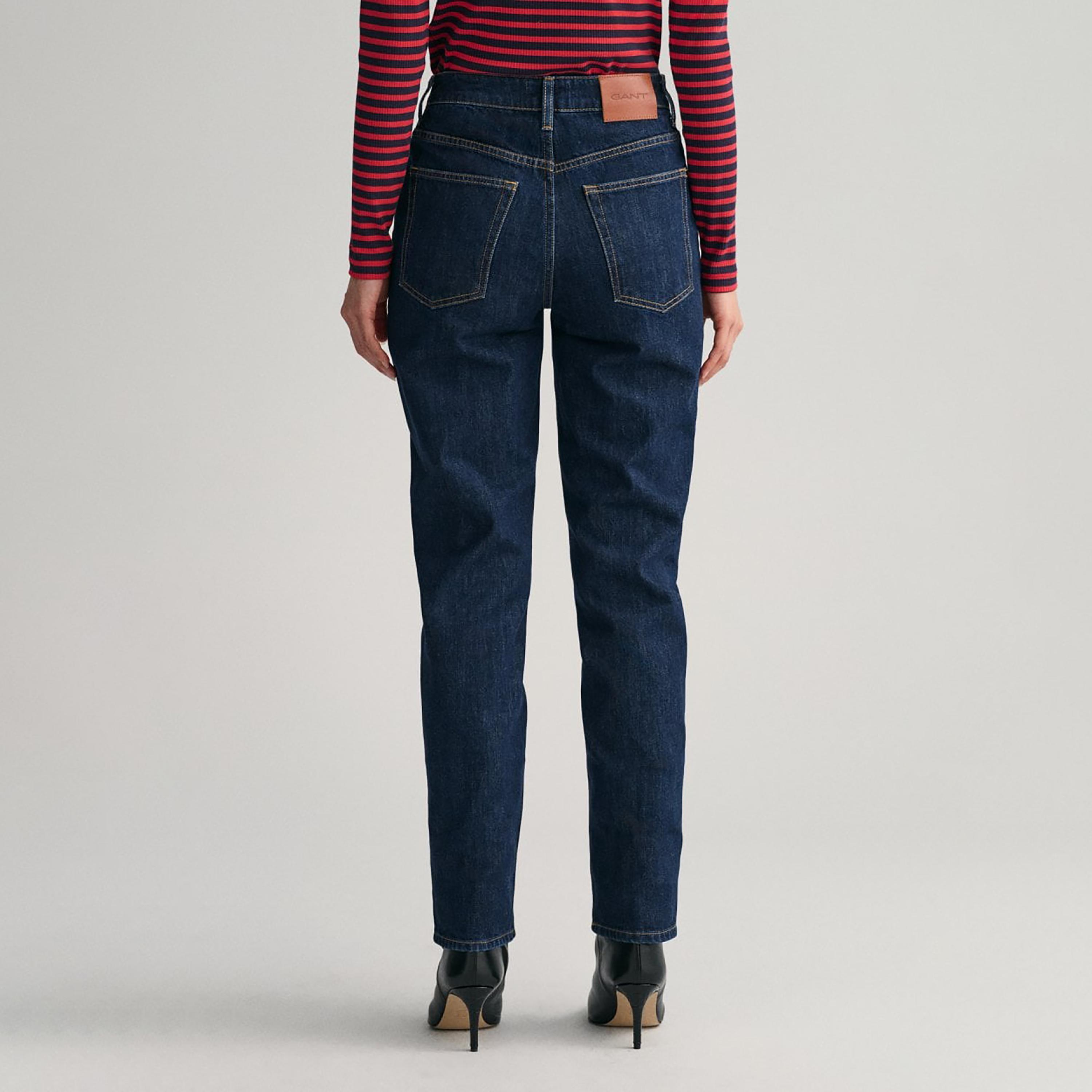 Gant Straight Fit Mid-Rise Jeans with 5 Pockets-women-clothing-bottoms-jeans-image-3