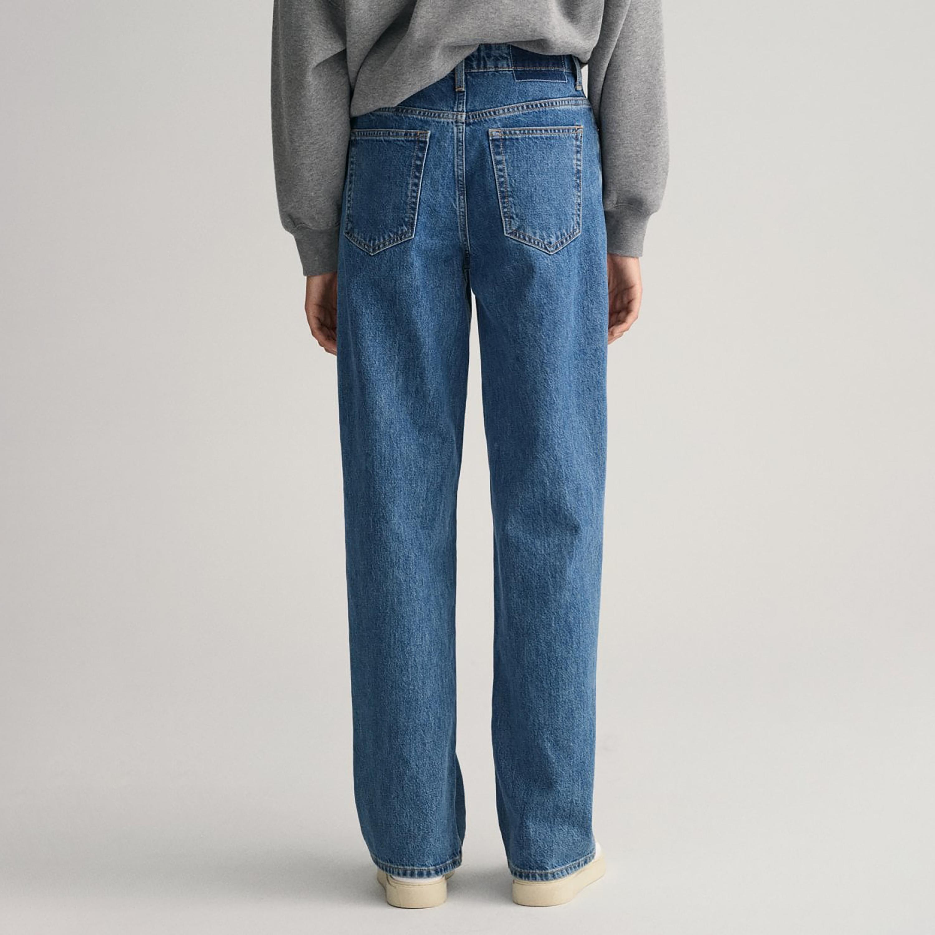 Gant Straight Fit Mid-Rise Jeans with 5 Pockets-women-clothing-bottoms-jeans-image-3