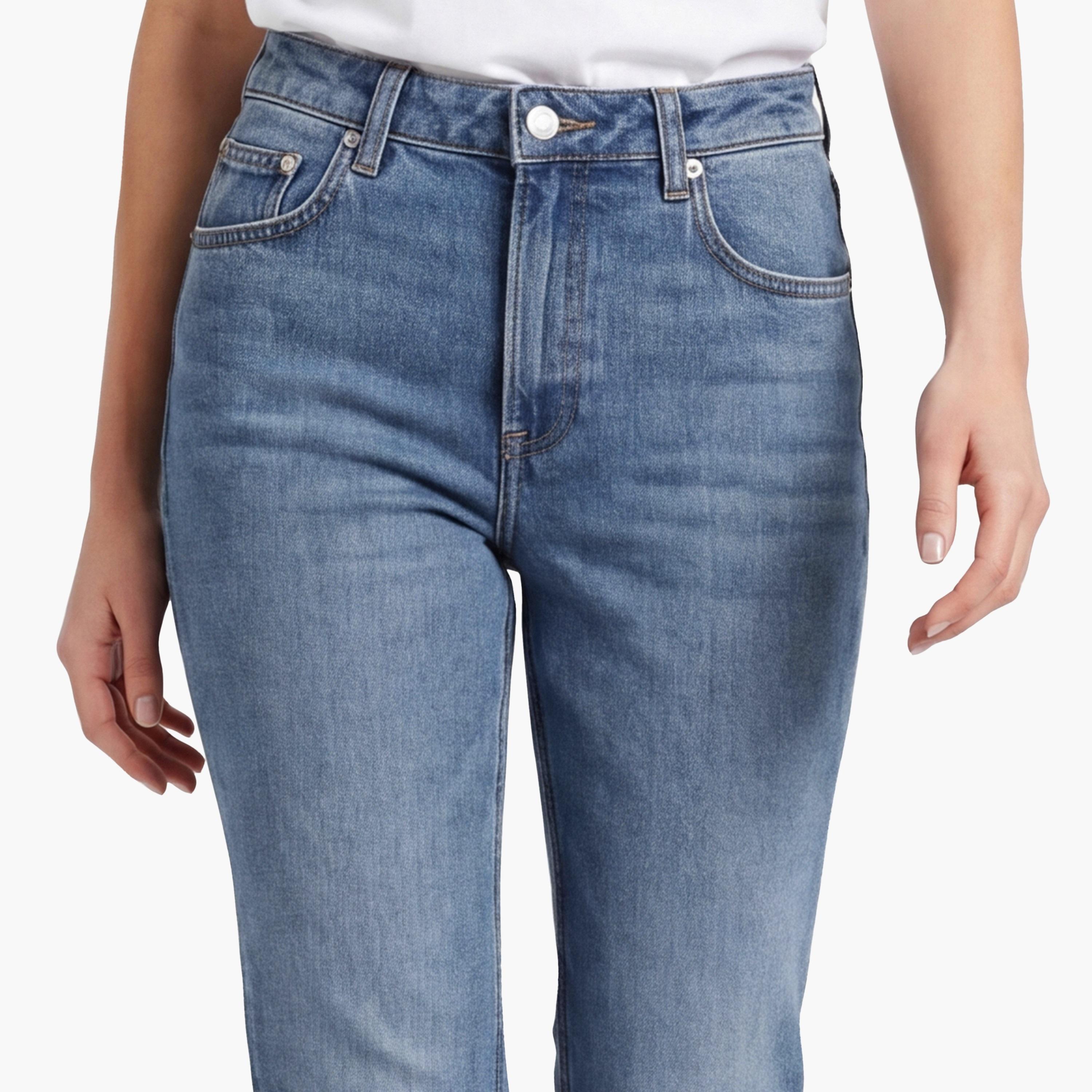 Gant Regular Fit Washed 5 Pocket Mid Rise Women's Cropped Jeans-women-clothing-bottoms-jeans-image-3