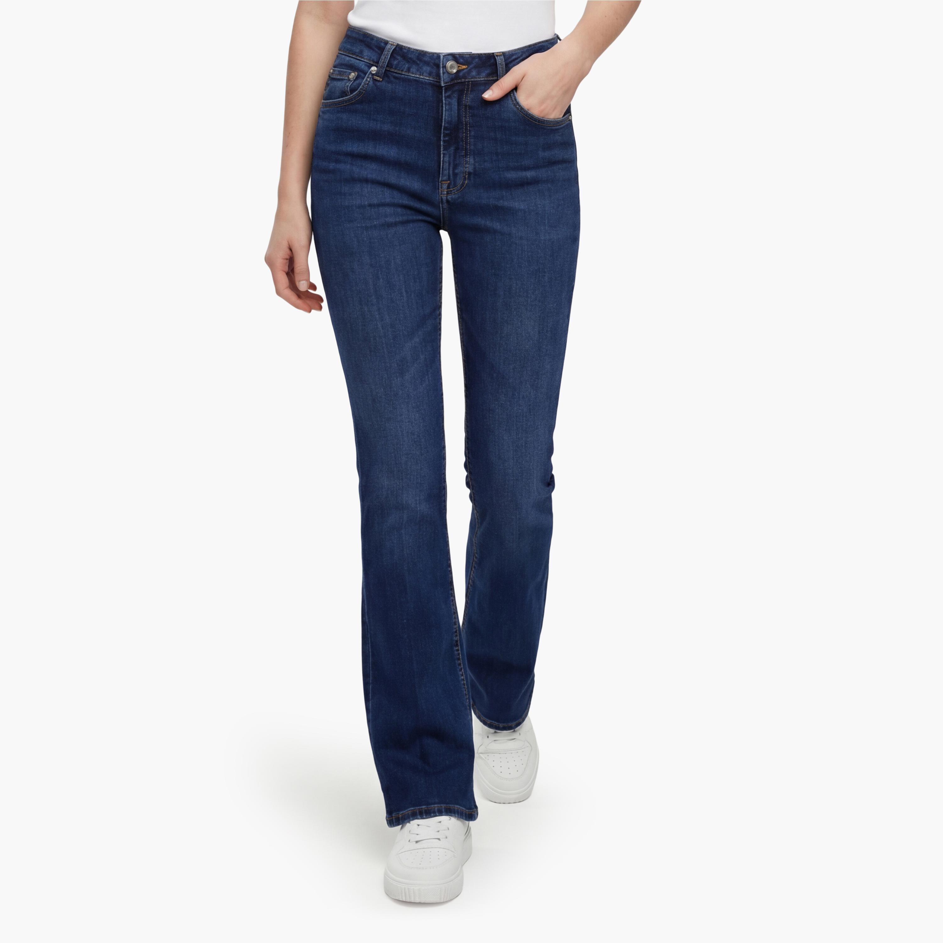 Gant Slim Fit Dark Washed Mid-Rise Women's Jeans-women-clothing-bottoms-jeans-image-1