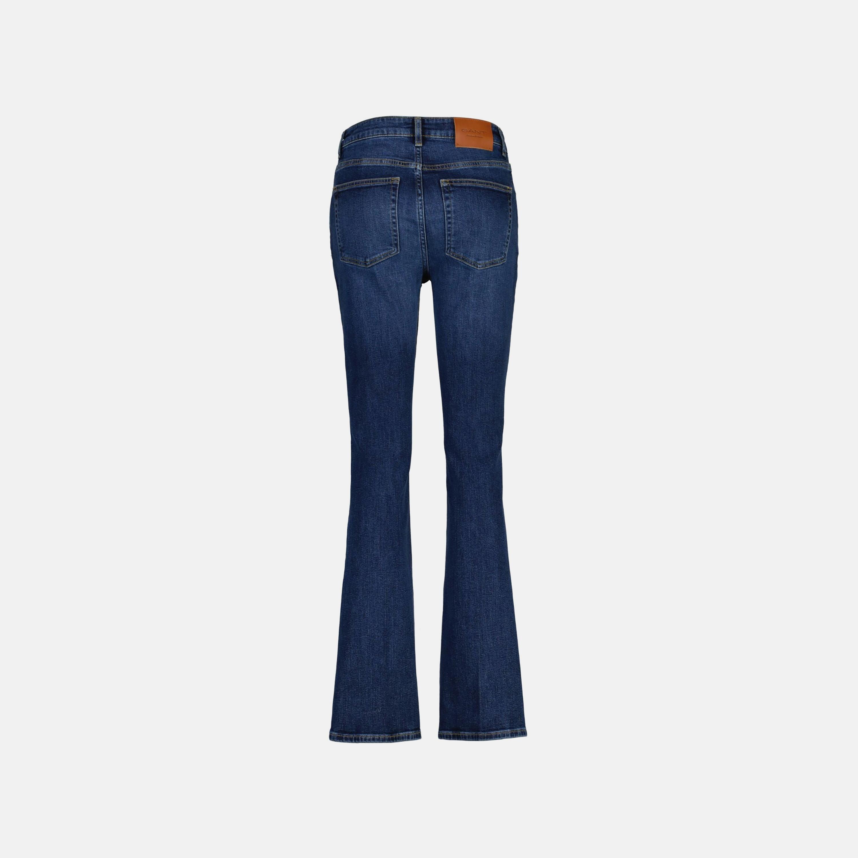 Gant Slim Fit Dark Washed Mid-Rise Women's Jeans-women-clothing-bottoms-jeans-image-6
