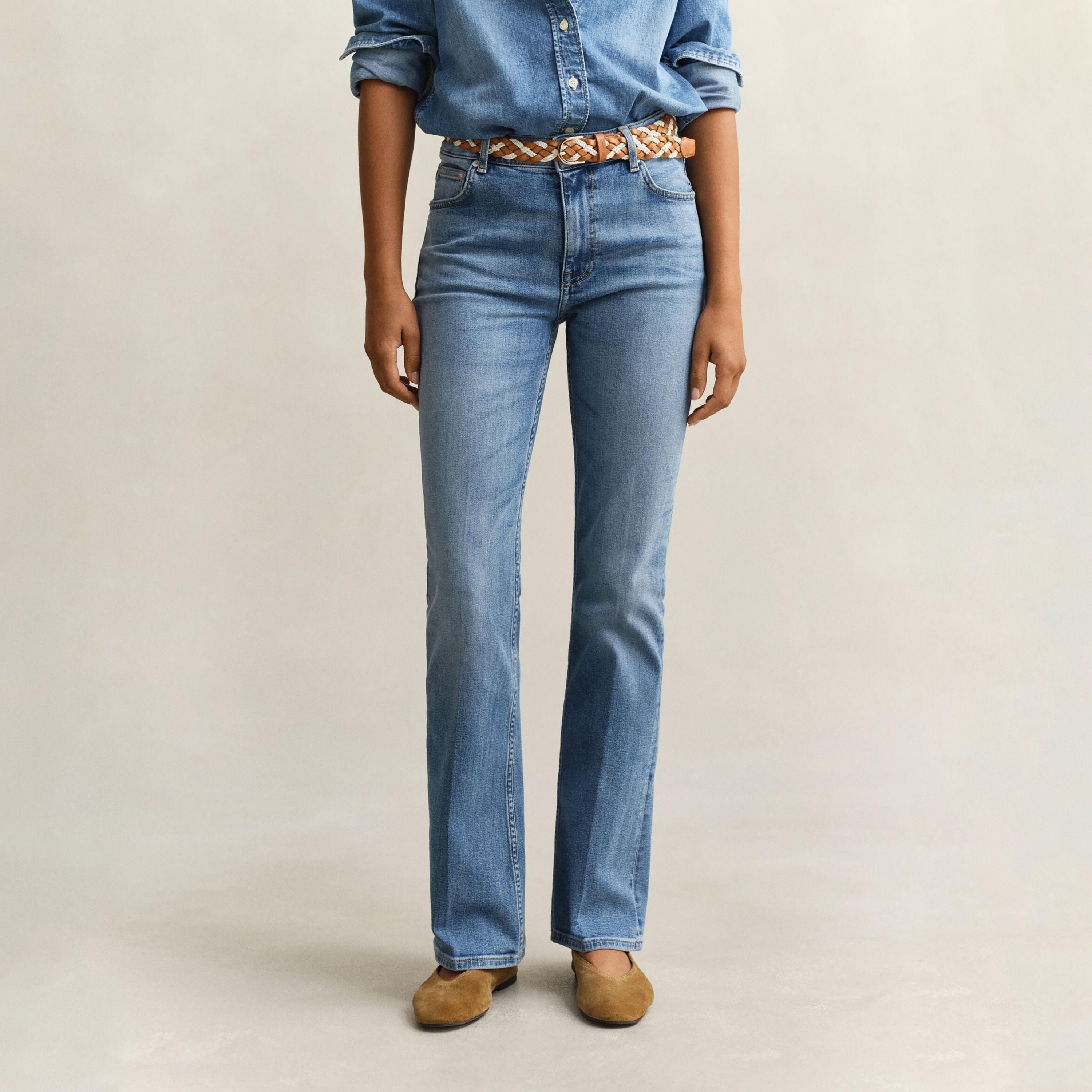 Gant Slim Fit Dark Washed Mid-Rise Women's Jeans-women-clothing-bottoms-jeans-image-1