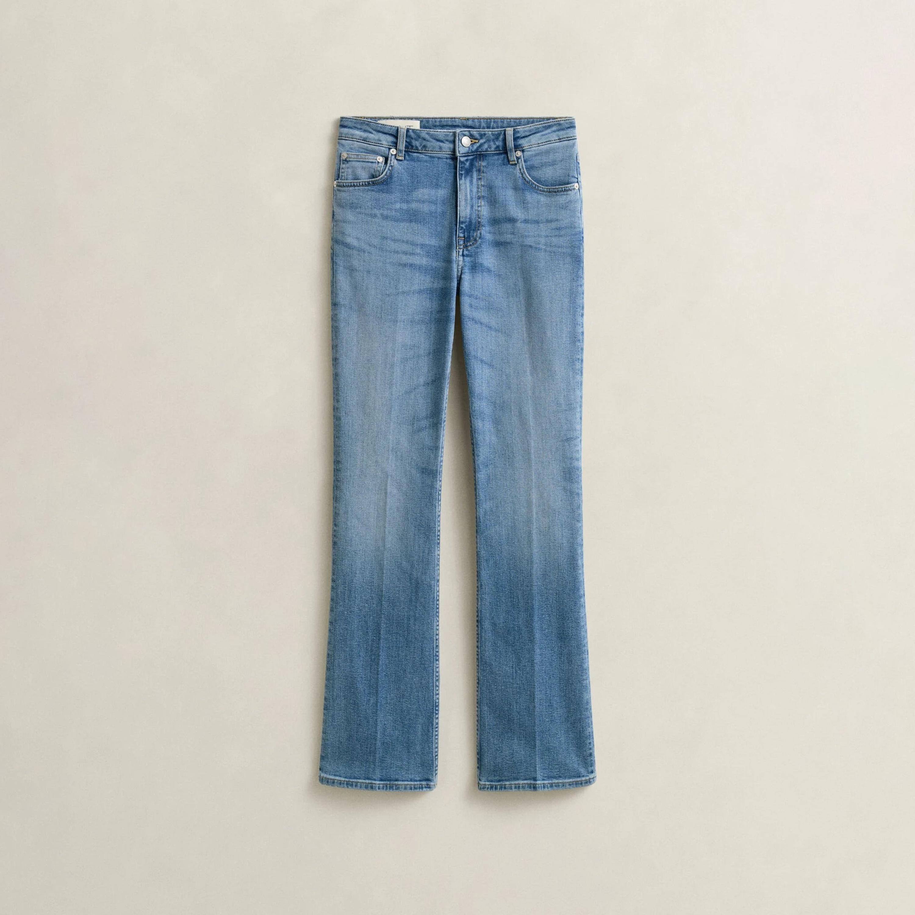 Gant Slim Fit Dark Washed Mid-Rise Women's Jeans-women-clothing-bottoms-jeans-image-4
