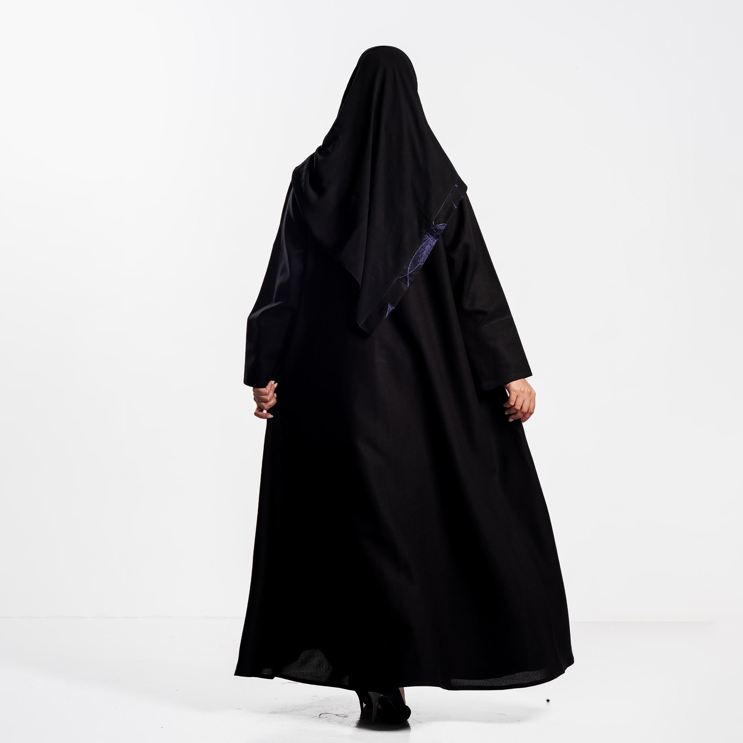 عباءة مطرزة بالزهور مع حجاب للنساء من زاهية-women-arabicclothing-abayas-image-4