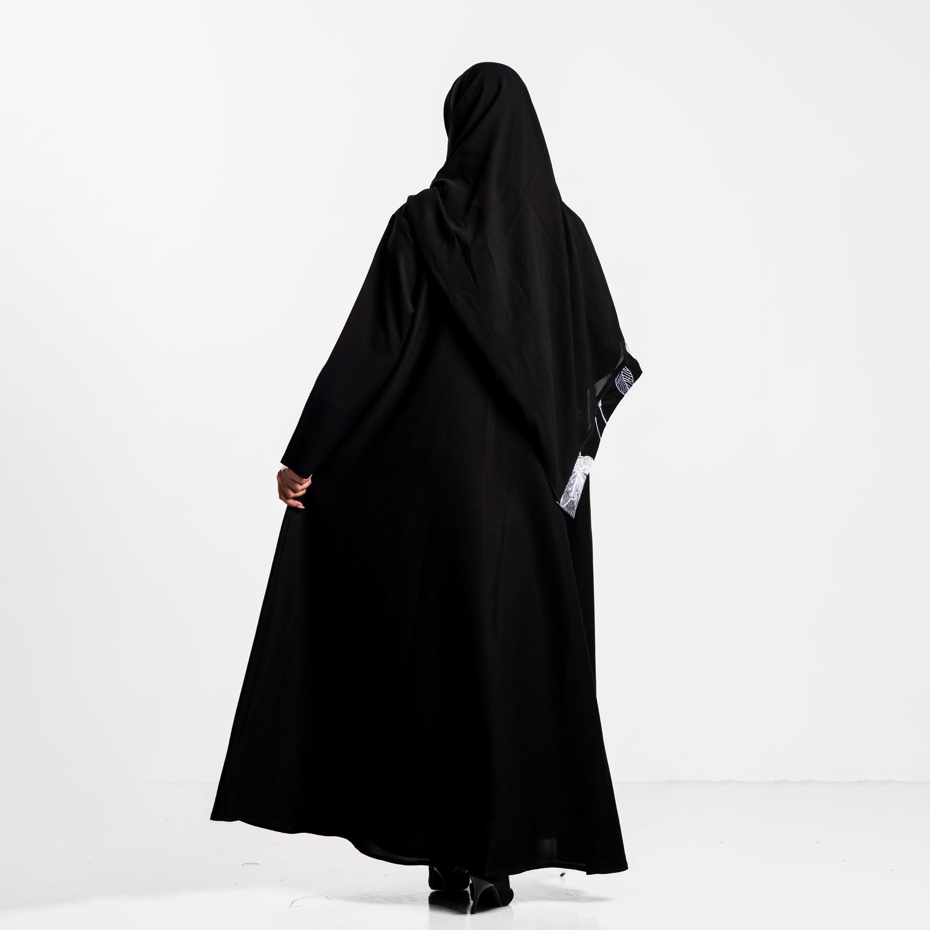 Zahiyh Floral Embroidered Women's Abaya with Hijab-women-arabicclothing-abayas-image-5