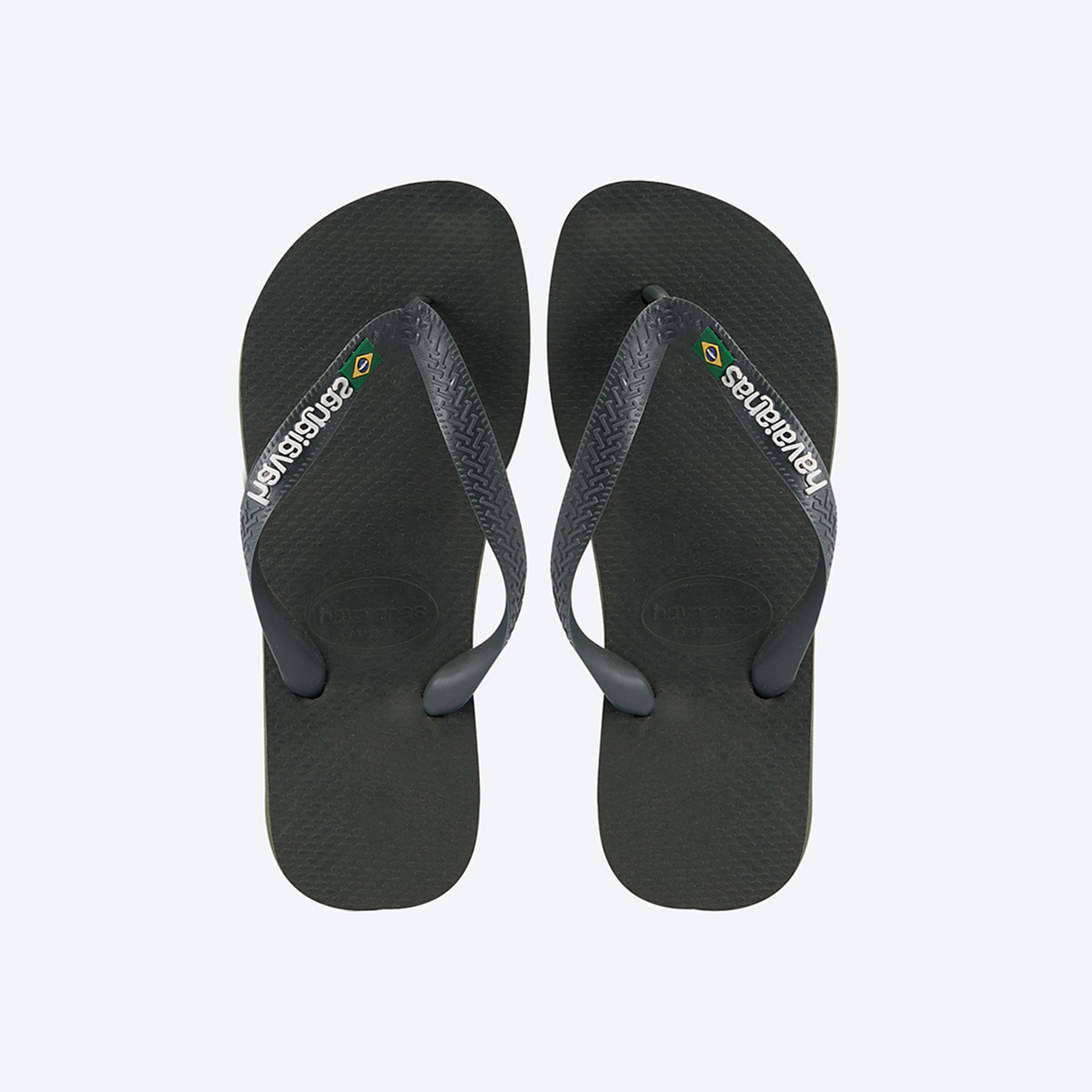 Havaianas Slip On Brasil Logo Thong Slippers | 4110850-4896-men-shoes-flipflopsandslides-image-1