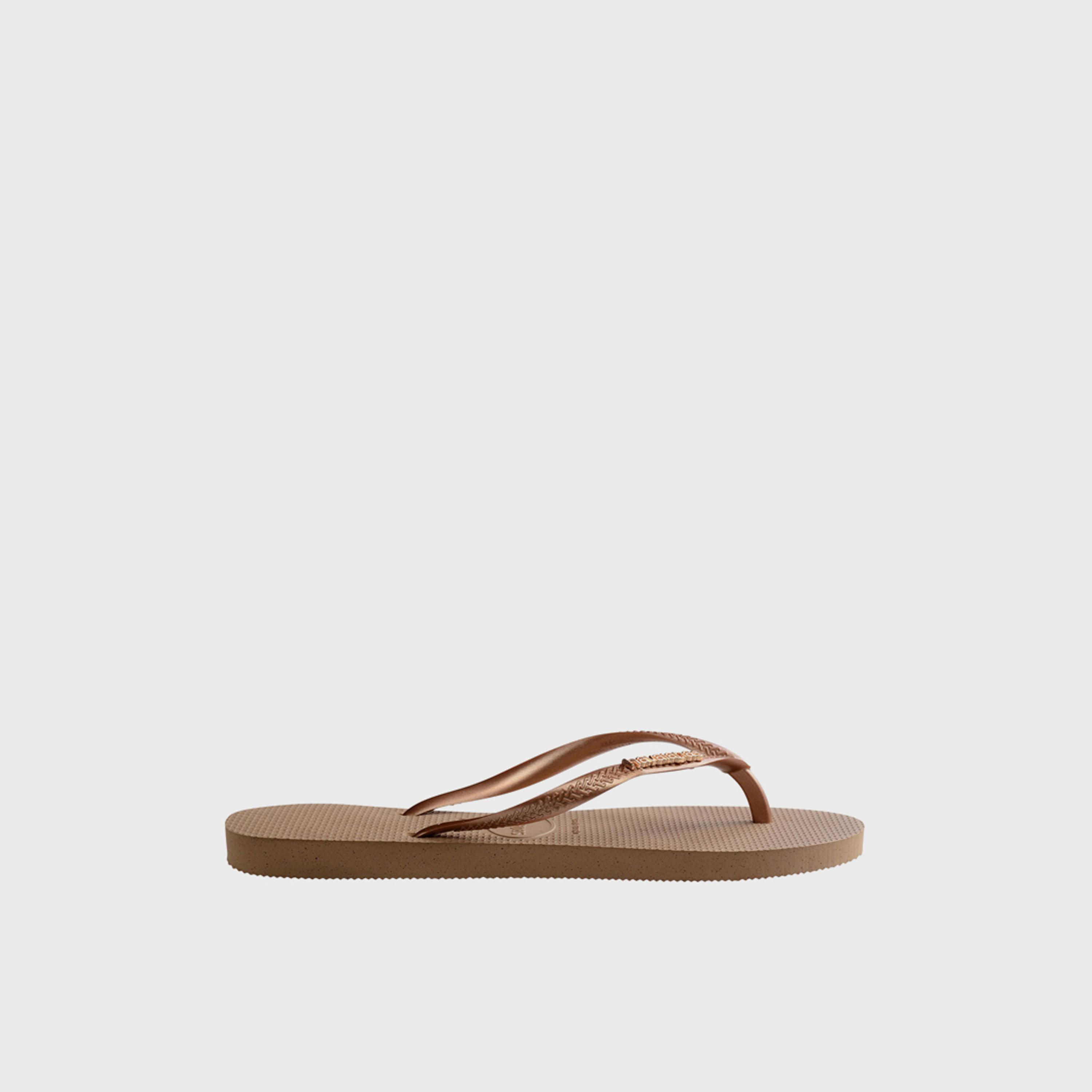 Havaianas Women's Slip-On Flat Slim Logo Metallic Thong Slippers | 4119875-3581-women-shoes-flipflopsandslides-image-3