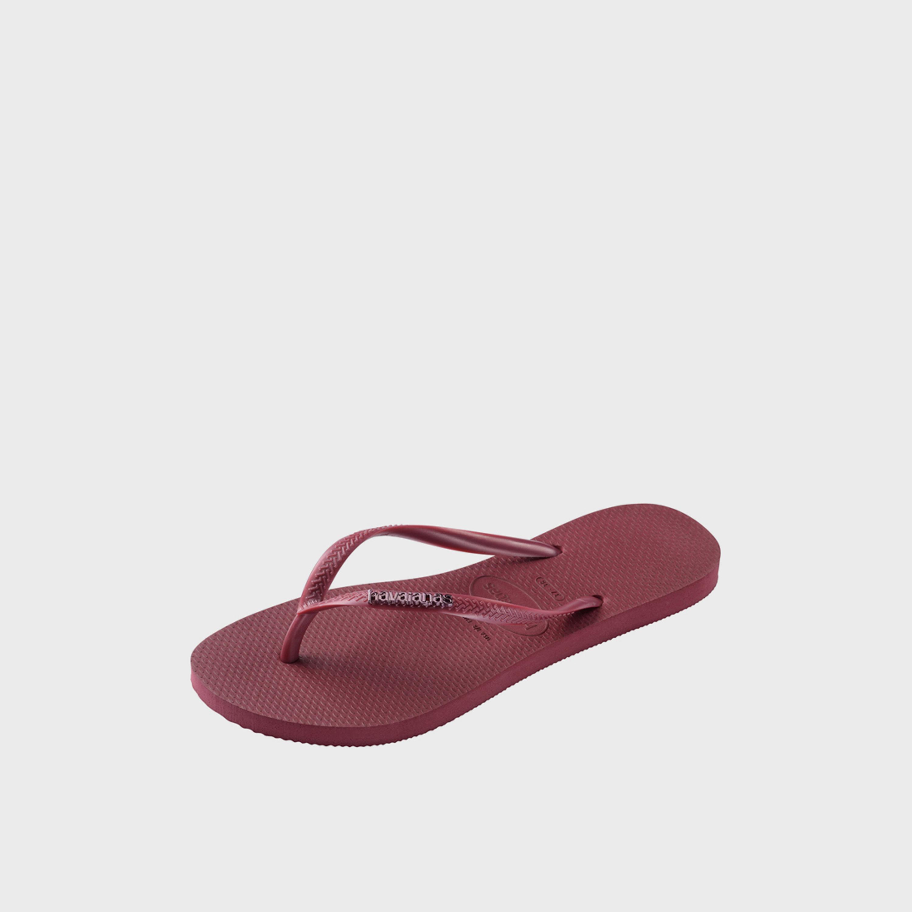 Havaianas Women's Slip-On Flat Slim Logo Metallic Thong Slippers | 4119875-9339-women-shoes-flipflopsandslides-image-6