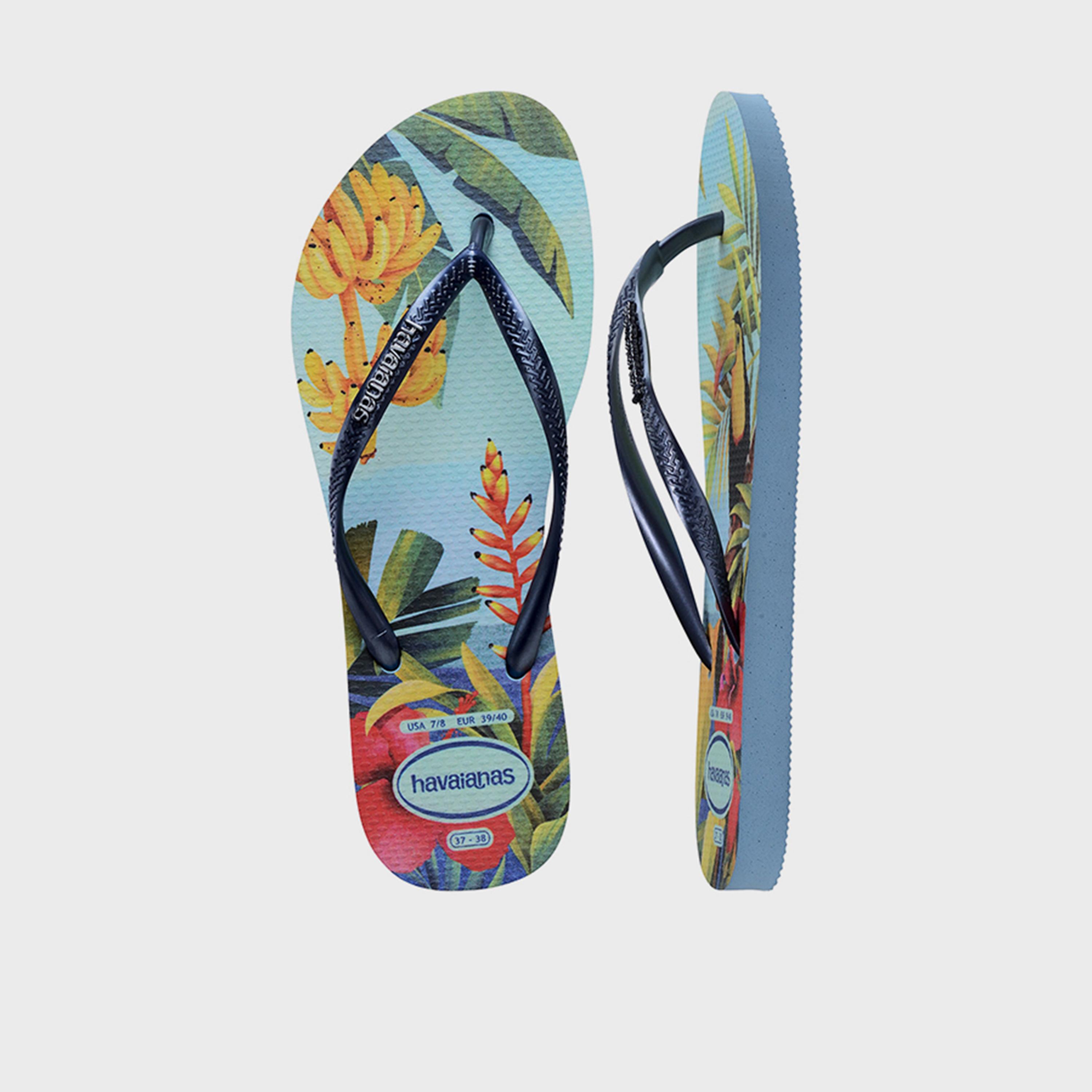 Havaianas Women's Slip-On Flat Slim Tropical Thong Slippers | 4122111-0546-women-shoes-flipflopsandslides-image-5