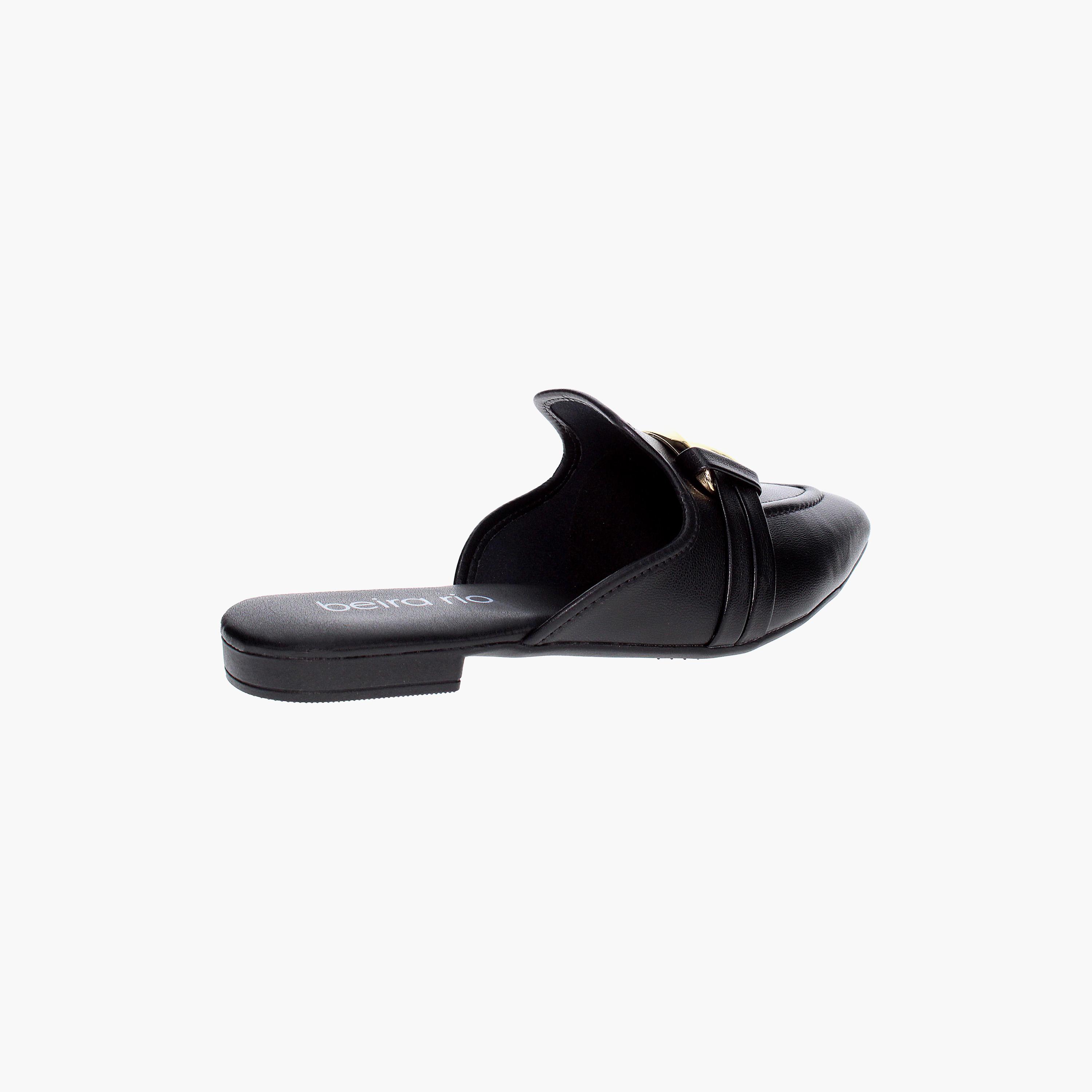 حذاء ميولز نسائي من بيرا ريو مع مزين بإبزيم ذهبي | 4134-1003-9569-women-shoes-loafersandmoccasins-image-2