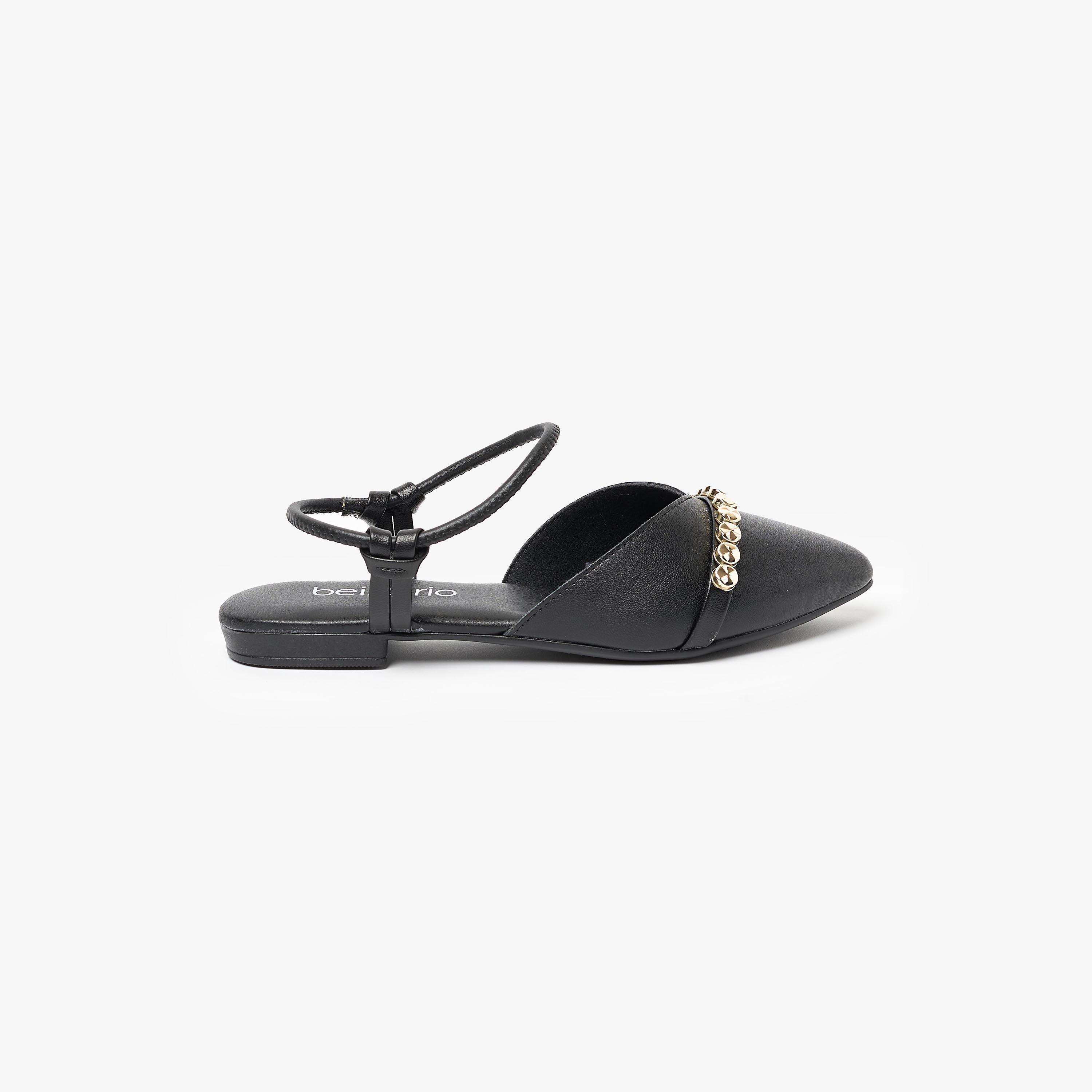 حذاء ميولز من بيرا ريو نسائي بمقدمة مدببة مع حزام للكاحل | 4134-499-25304-women-shoes-sandals-flats-image-2