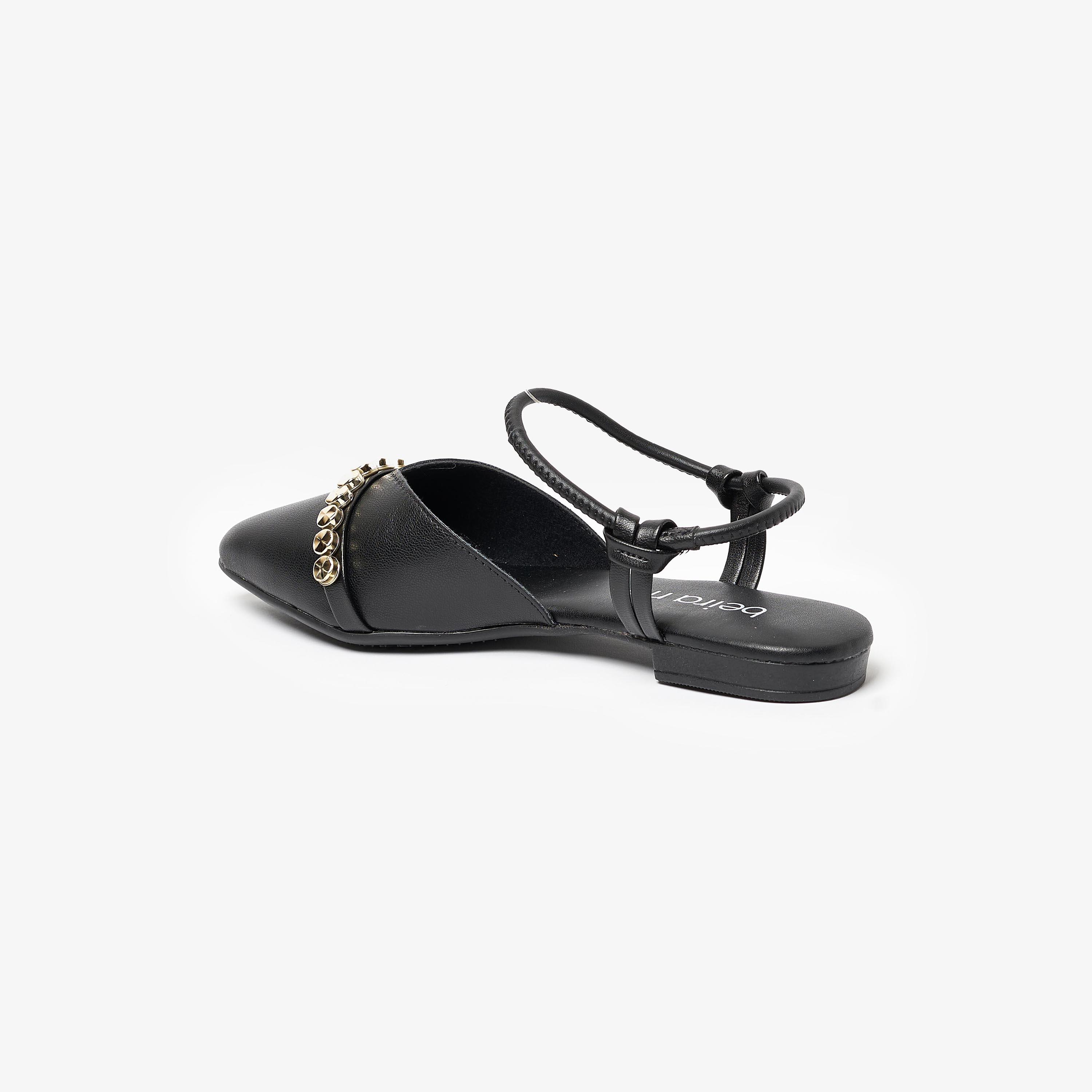 حذاء ميولز من بيرا ريو نسائي بمقدمة مدببة مع حزام للكاحل | 4134-499-25304-women-shoes-sandals-flats-image-3
