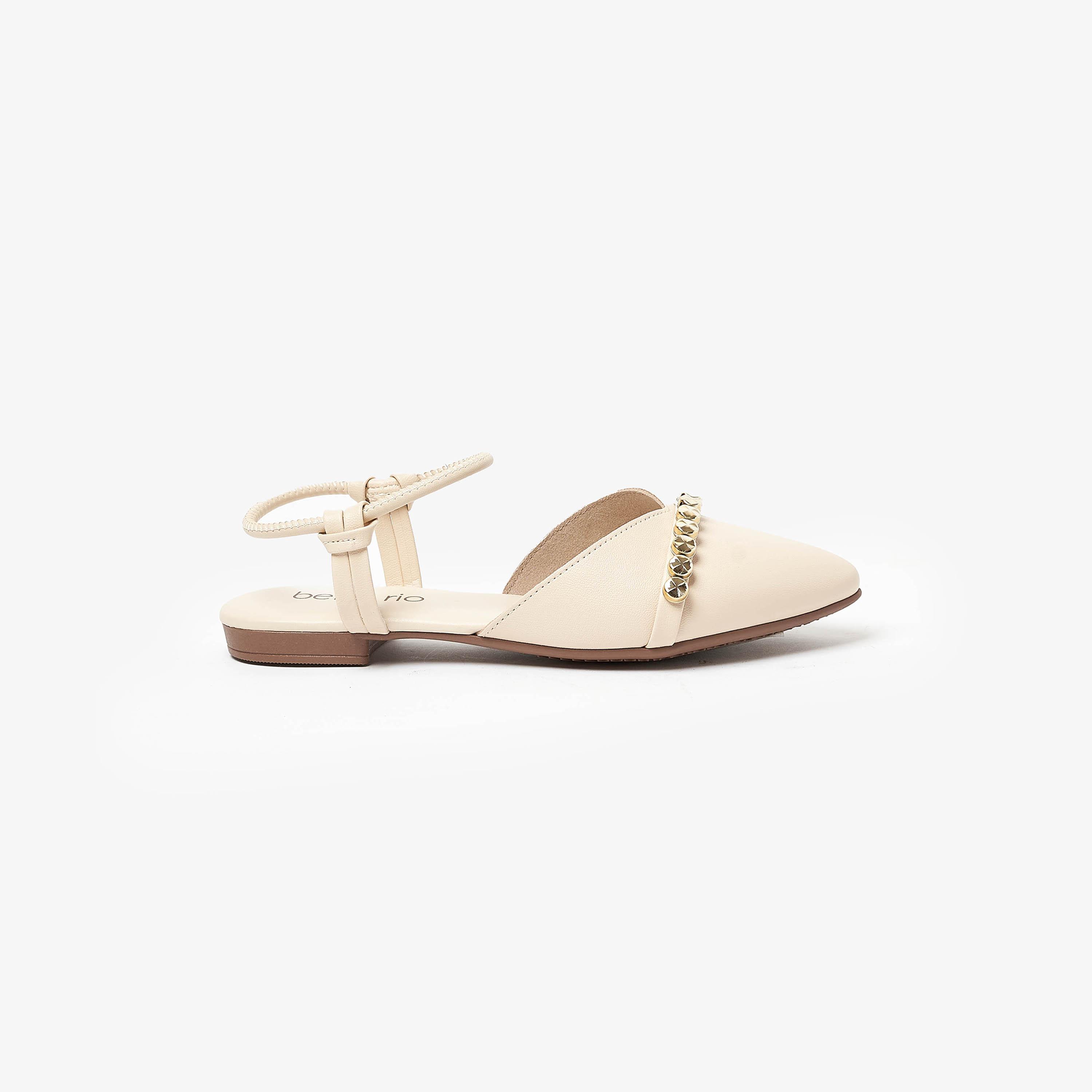 Beira Rio by Geoomnii  Women's Pointed Toe Mules with Ankle Strap | 4134-499-25304     -women-shoes-sandals-flats-image-2