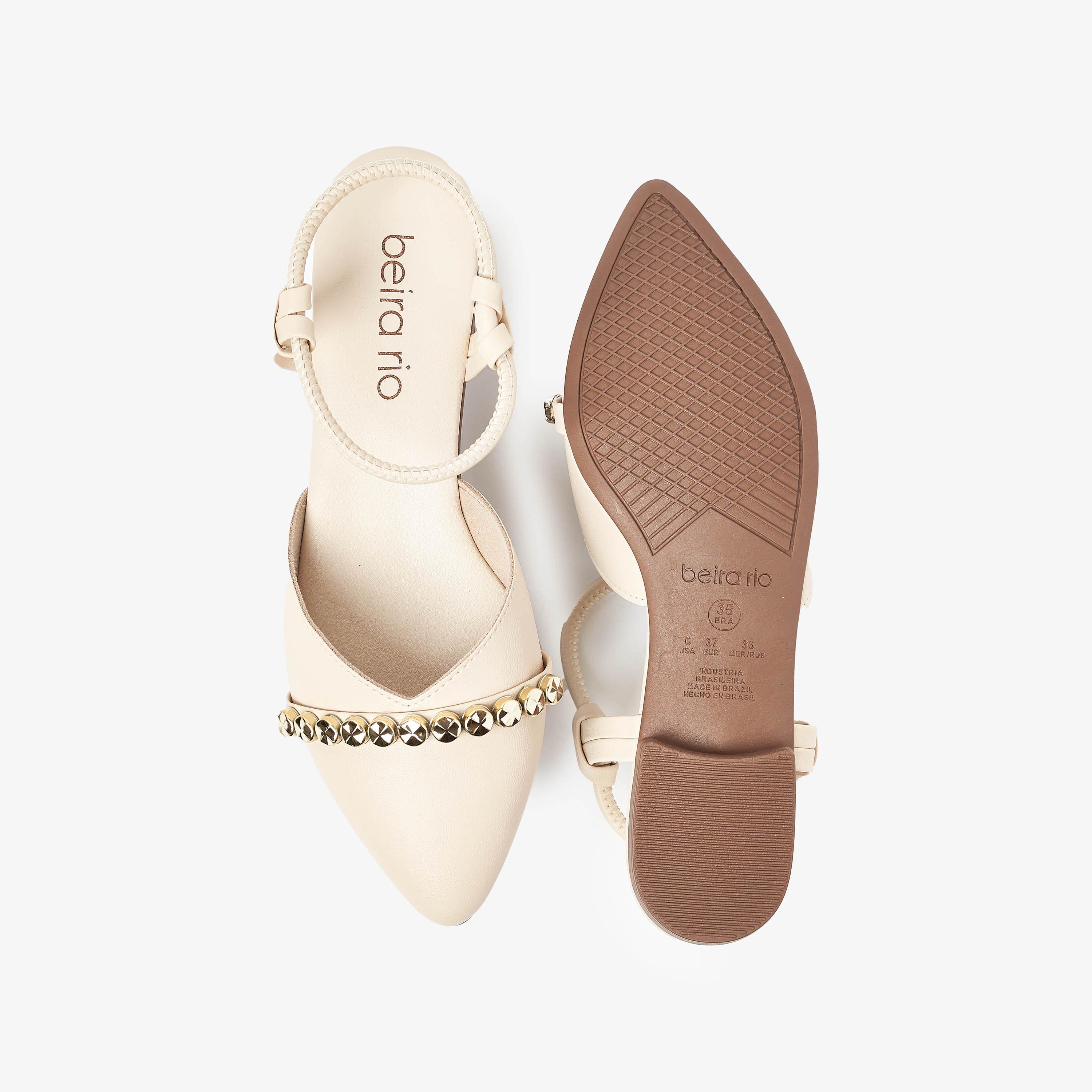 Beira Rio by Geoomnii  Women's Pointed Toe Mules with Ankle Strap | 4134-499-25304     -women-shoes-sandals-flats-image-4