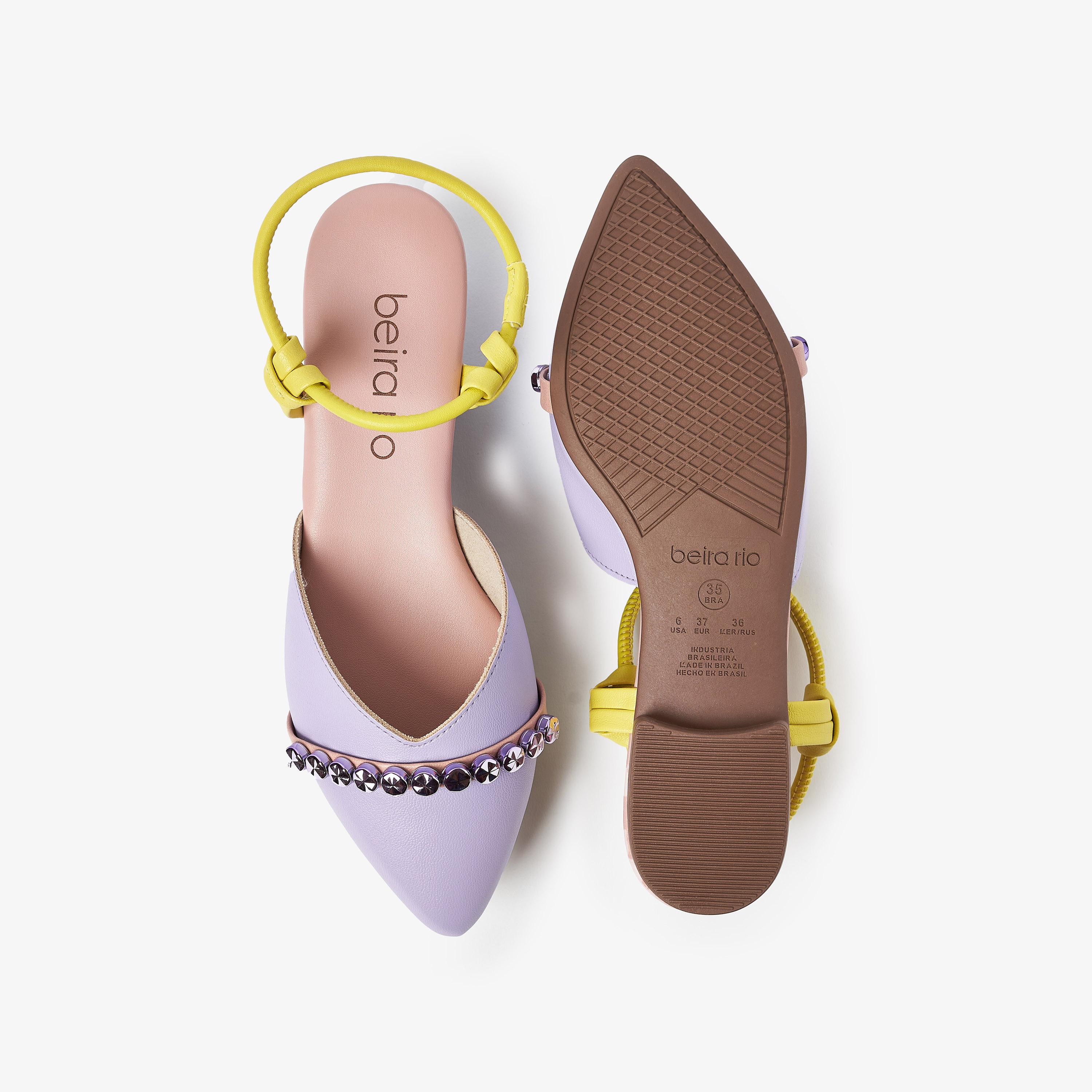 Beira Rio by Geoomnii  Women's Pointed Toe Mules with Ankle Strap | 4134-499-25304     -women-shoes-sandals-flats-image-4