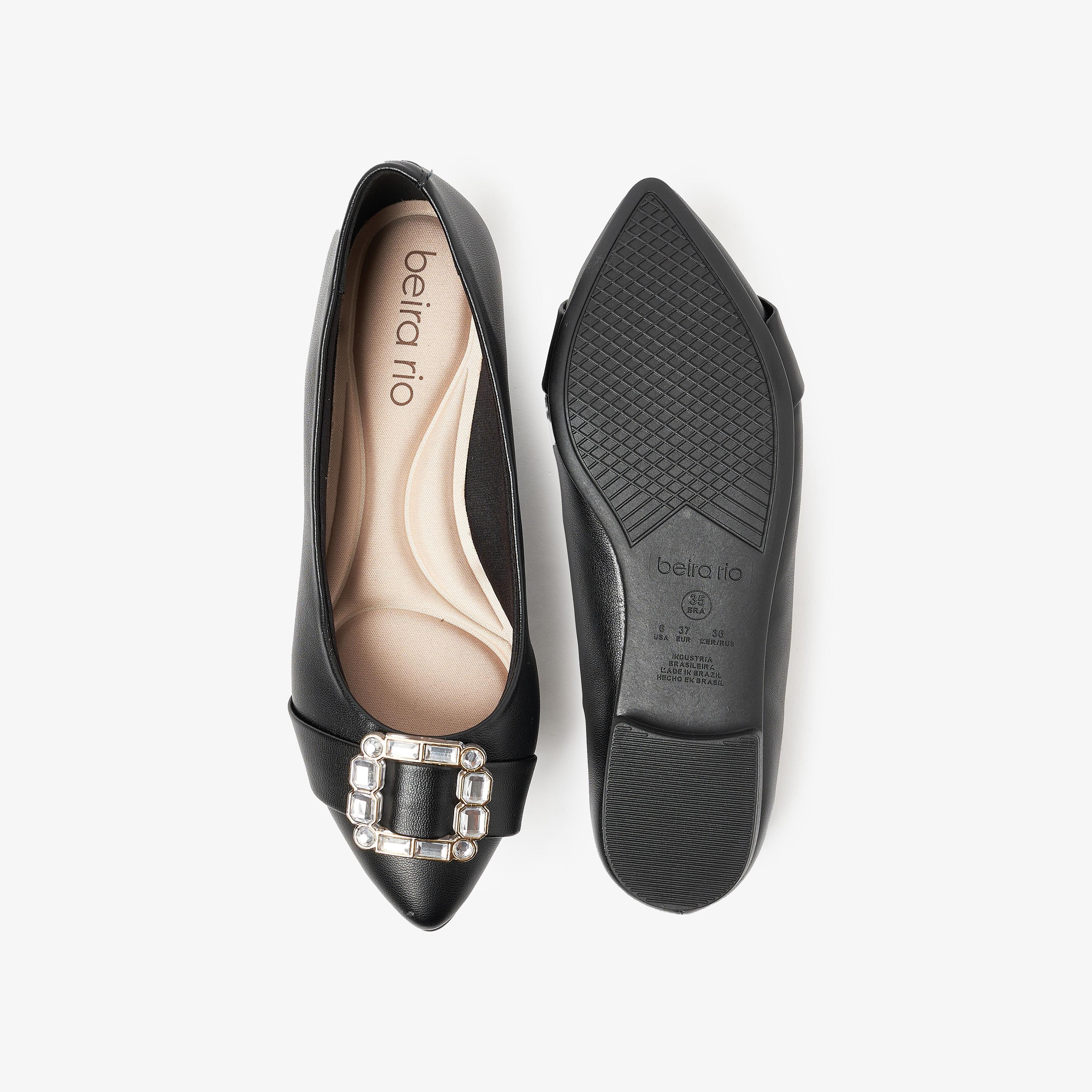 Beira Rio by Geoomnii  Women's Pointed Toe Ballerinas | 4136-293-9569        -women-shoes-ballerinas-image-4