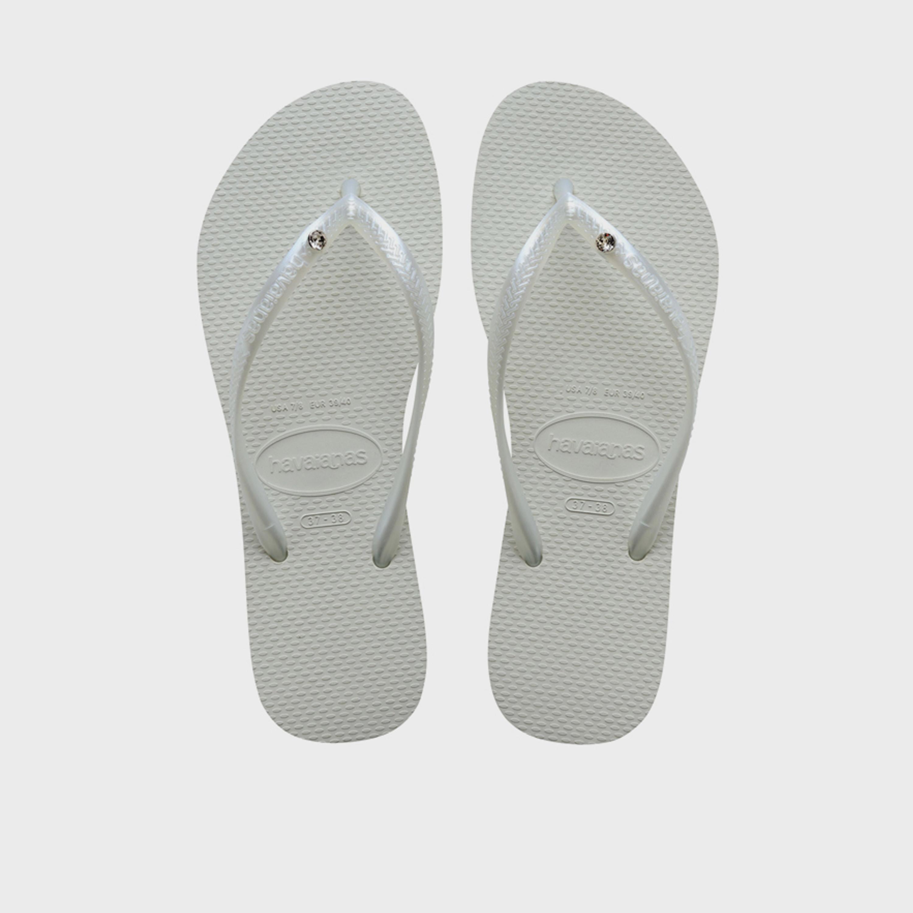 Havaianas Women's Slip-On Flat Slim Crystal Sw II Thong Slippers | 4145651-0001-women-shoes-flipflopsandslides-image-1
