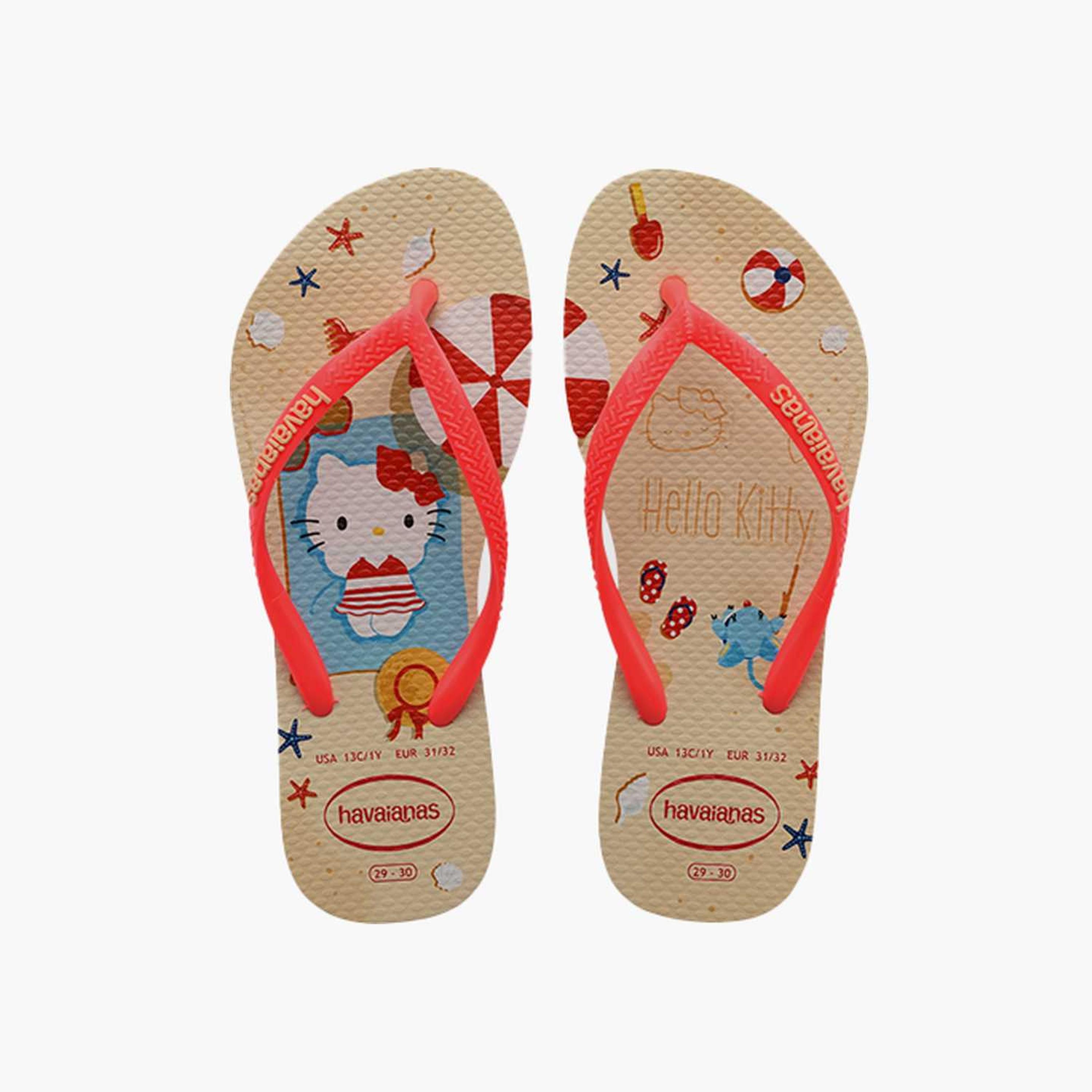 Havaianas Kids Slip-On Slim Hello Kitty Thong Slippers | 4145748.057-girls-shoes-flipflopsandslides-image-1