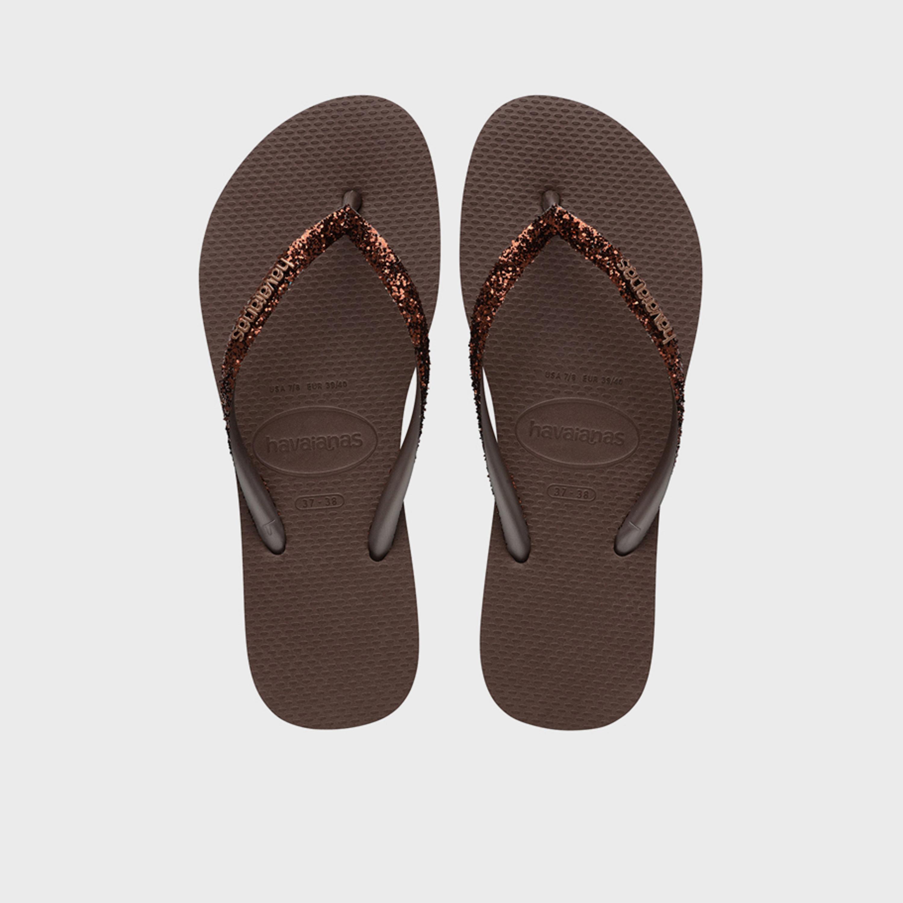 Havaianas Women's Slip-On Flat Slim Glitter II Thong Slippers | 4146975-0727-women-shoes-flipflopsandslides-image-1