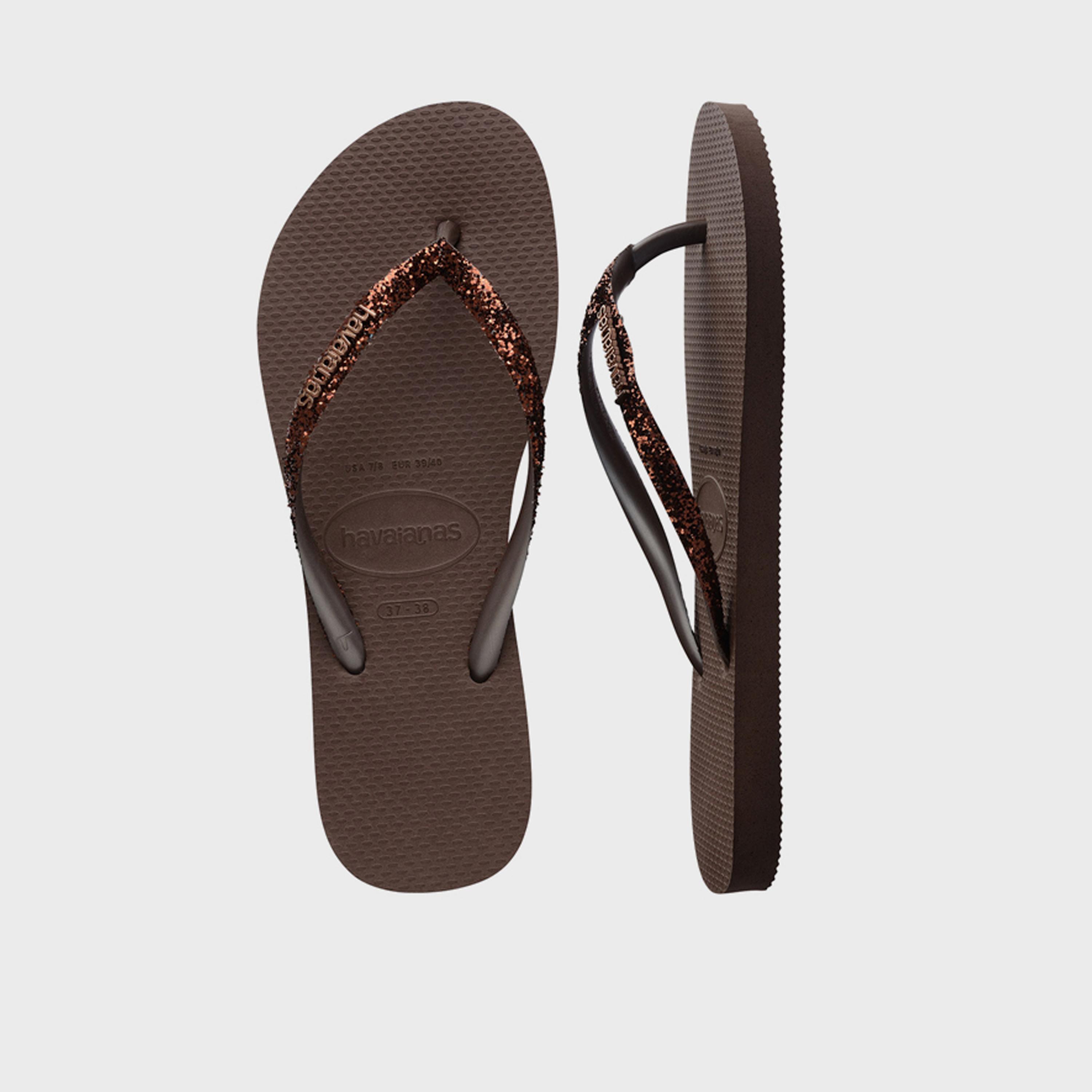 Havaianas Women's Slip-On Flat Slim Glitter II Thong Slippers | 4146975-0727-women-shoes-flipflopsandslides-image-5