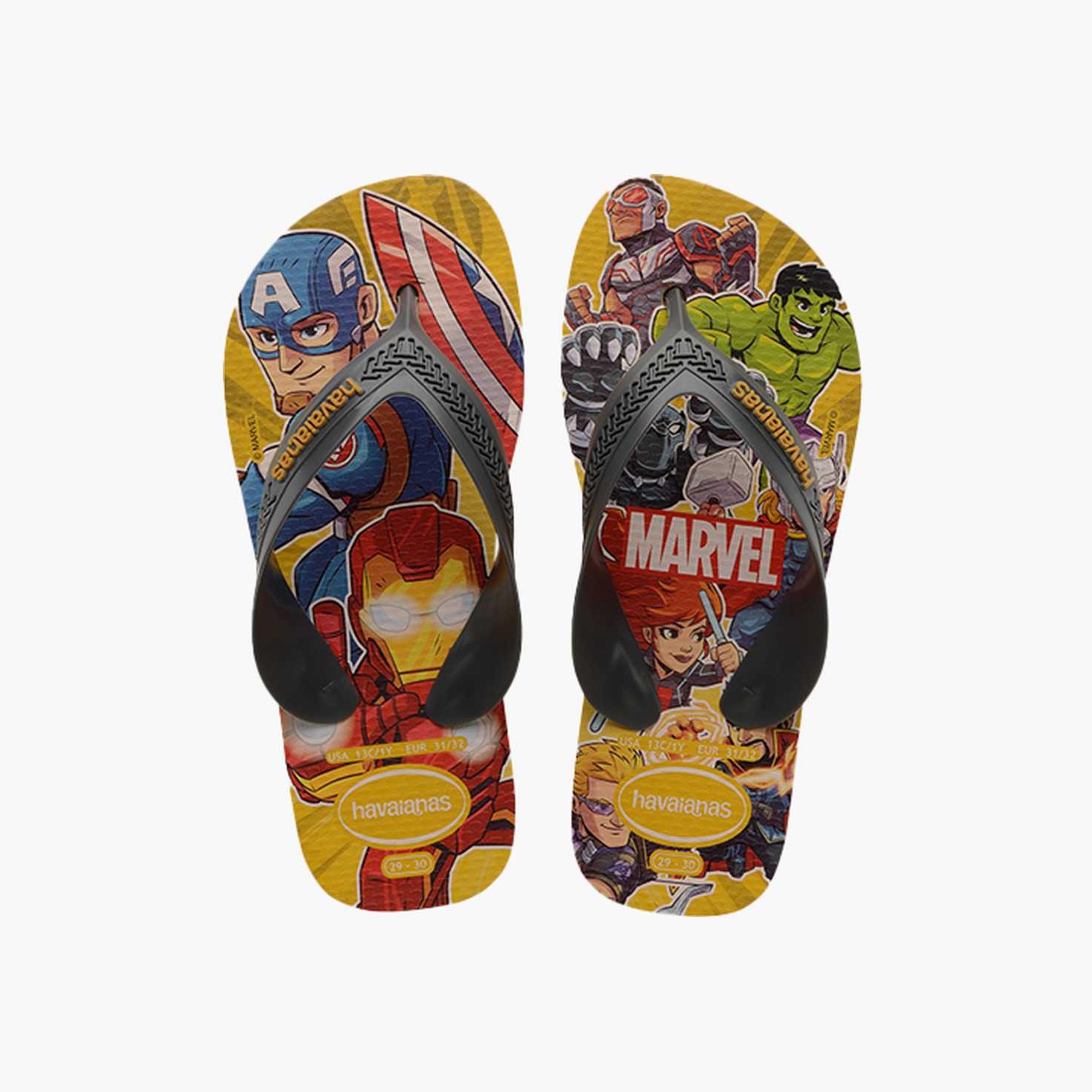 Havaianas Kids Slip-On Max Marvel Thong Slippers | 4147006.6362-boys-shoes-flipflopsandslides-image-1