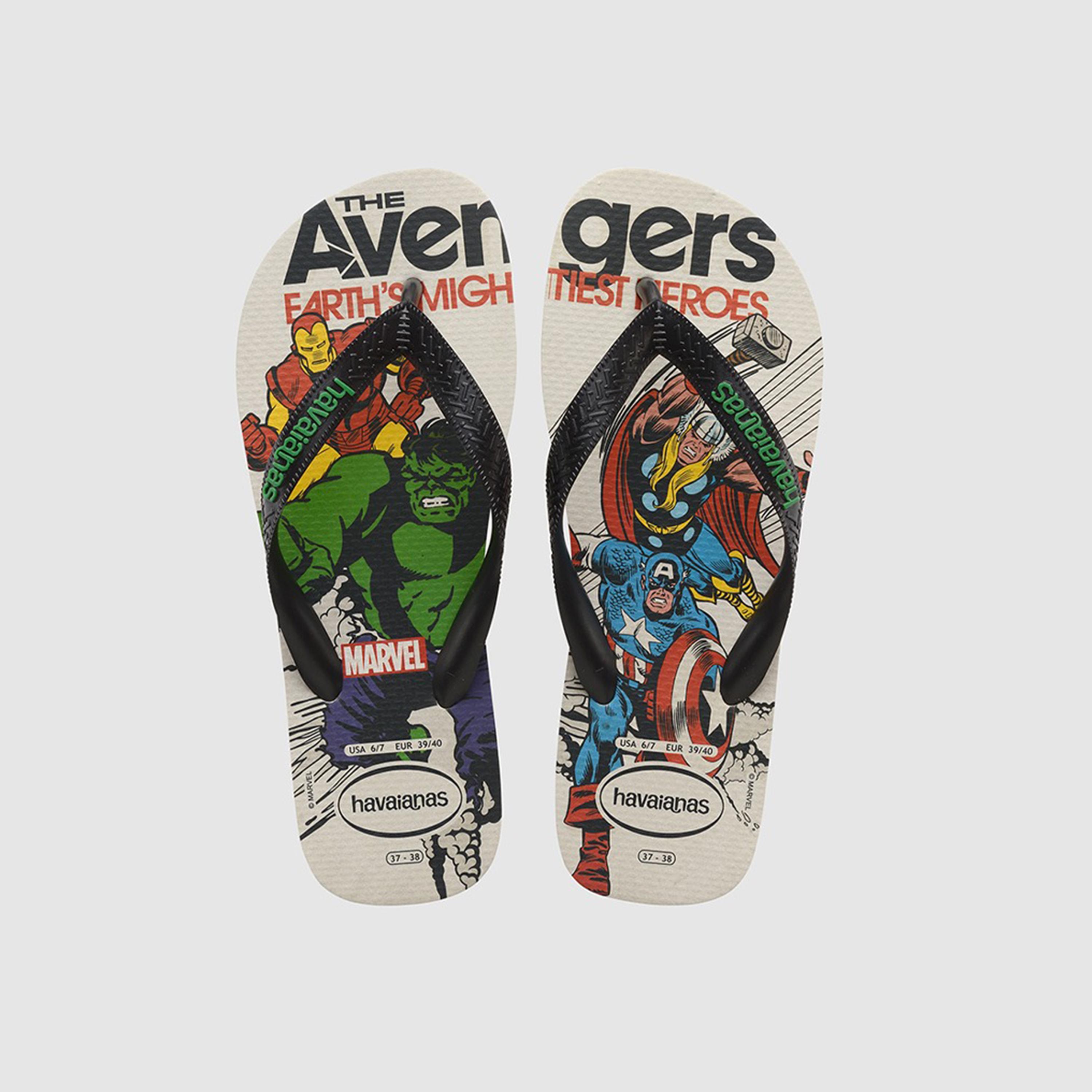 Havaianas Kids Slip On Marvel Classics Thong Slippers | 4147012.0121-boys-shoes-flipflopsandslides-image-1