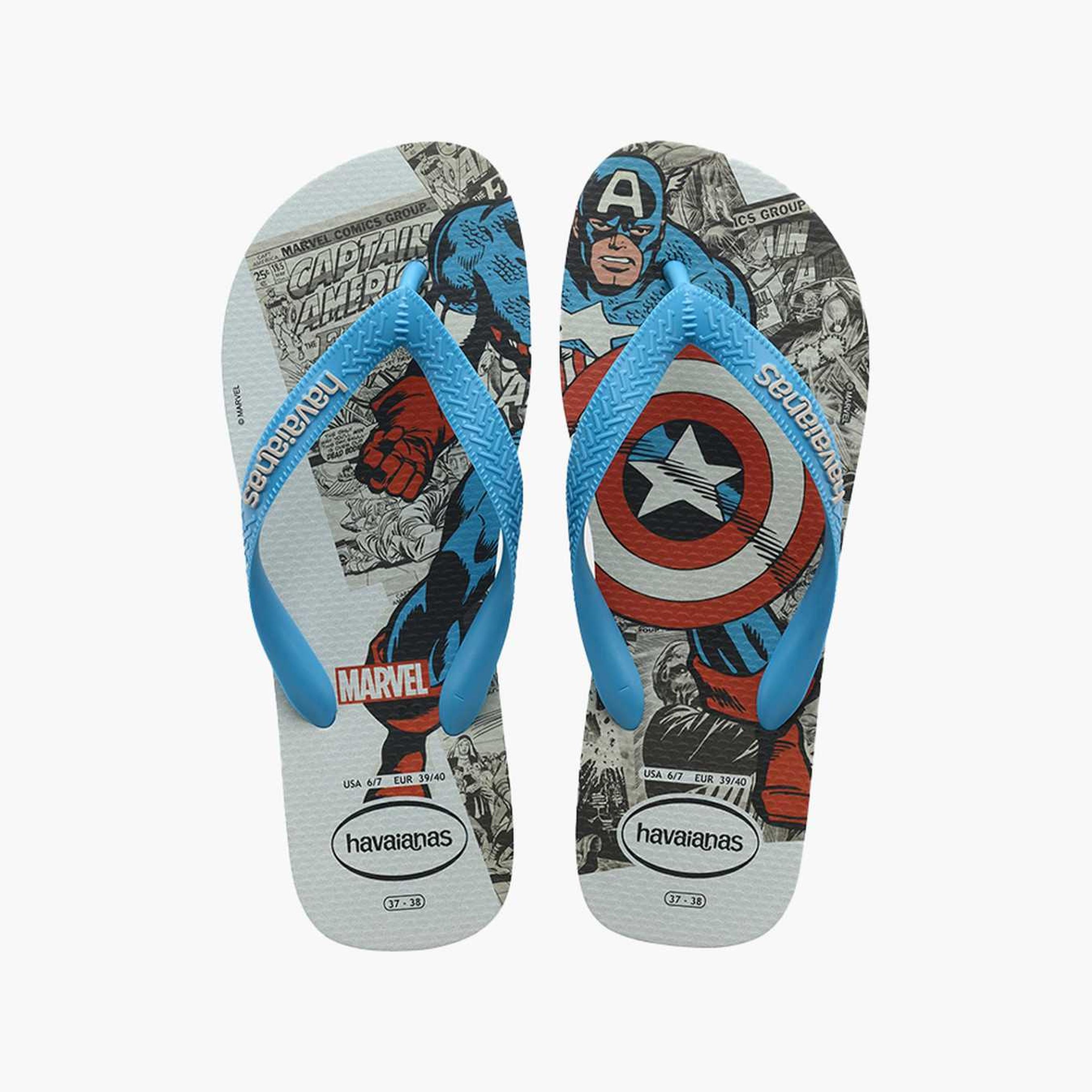 Havaianas Kids Slip-On Top Marvel Classics Thong Slippers | 4147012.0212-boys-shoes-flipflopsandslides-image-1