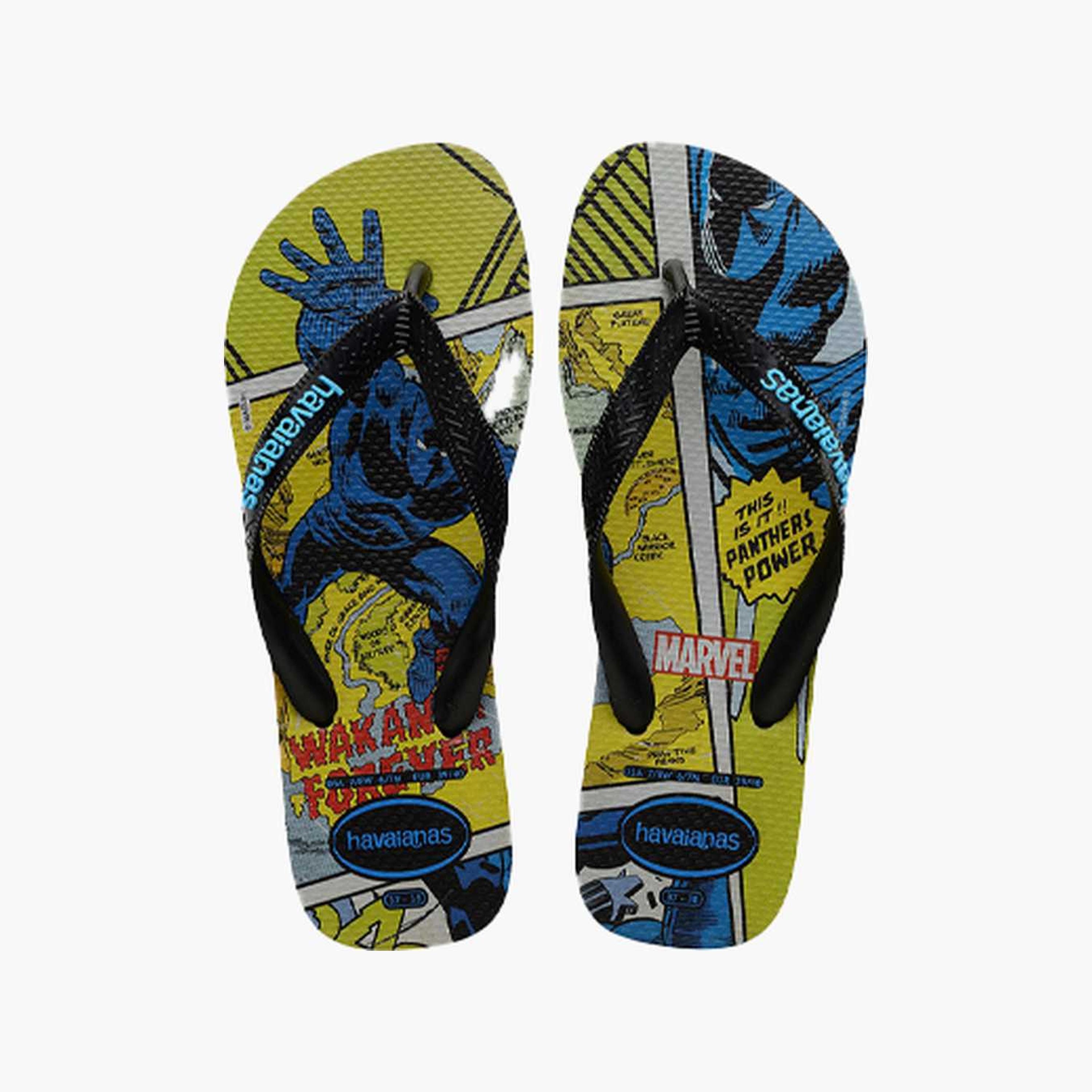 Havaianas Kids Slip-On Top Marvel Classics Thong Slippers | 4147012.1069-boys-shoes-flipflopsandslides-image-1