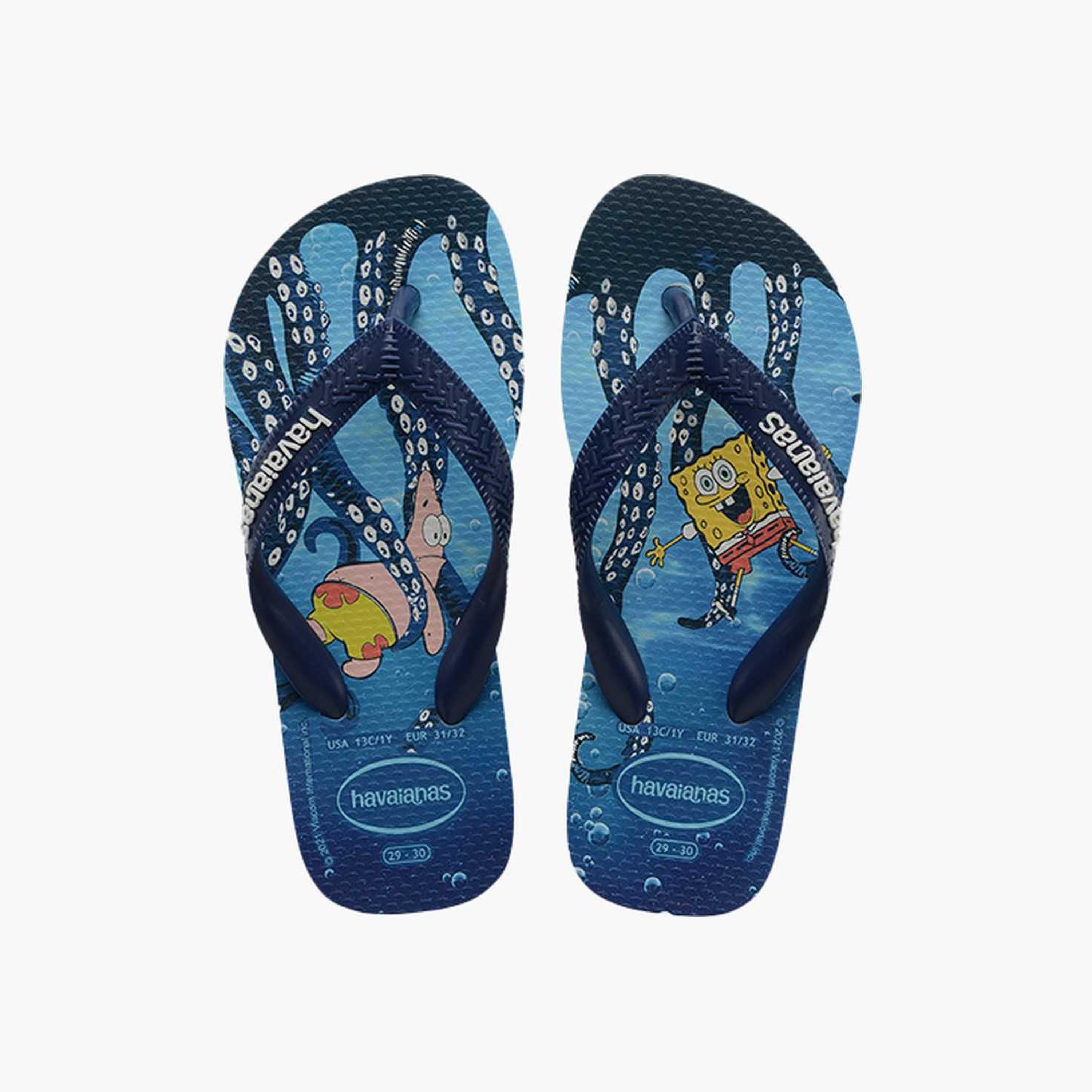 Havaianas Kids Slip-On Top Bob Sponge Thong Slippers | 4147066.0001-boys-shoes-flipflopsandslides-image-1