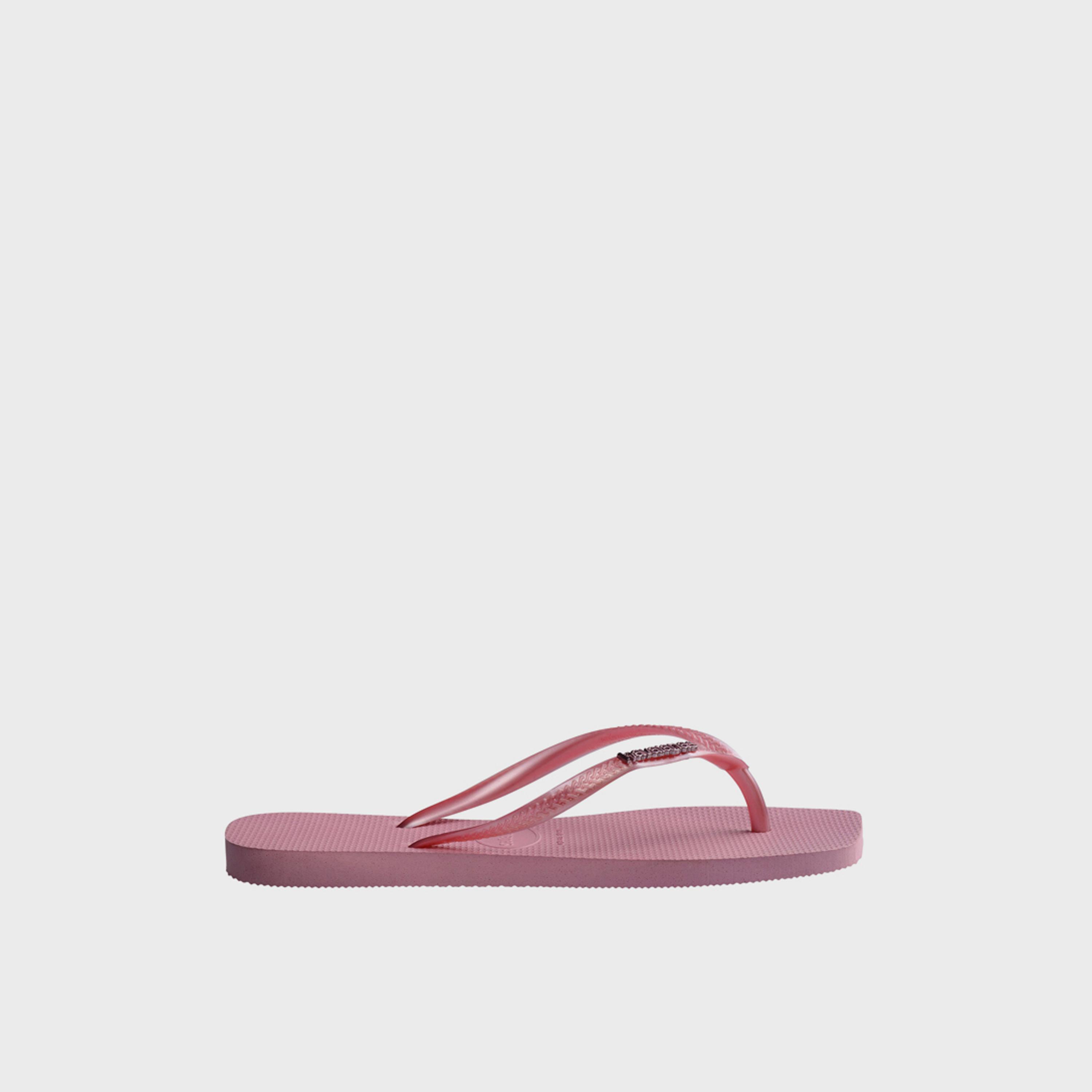 Havaianas Women's Slip-On Flat Slim Square Logo Metallic Thong Slippers | 4148257-1105-women-shoes-flipflopsandslides-image-3